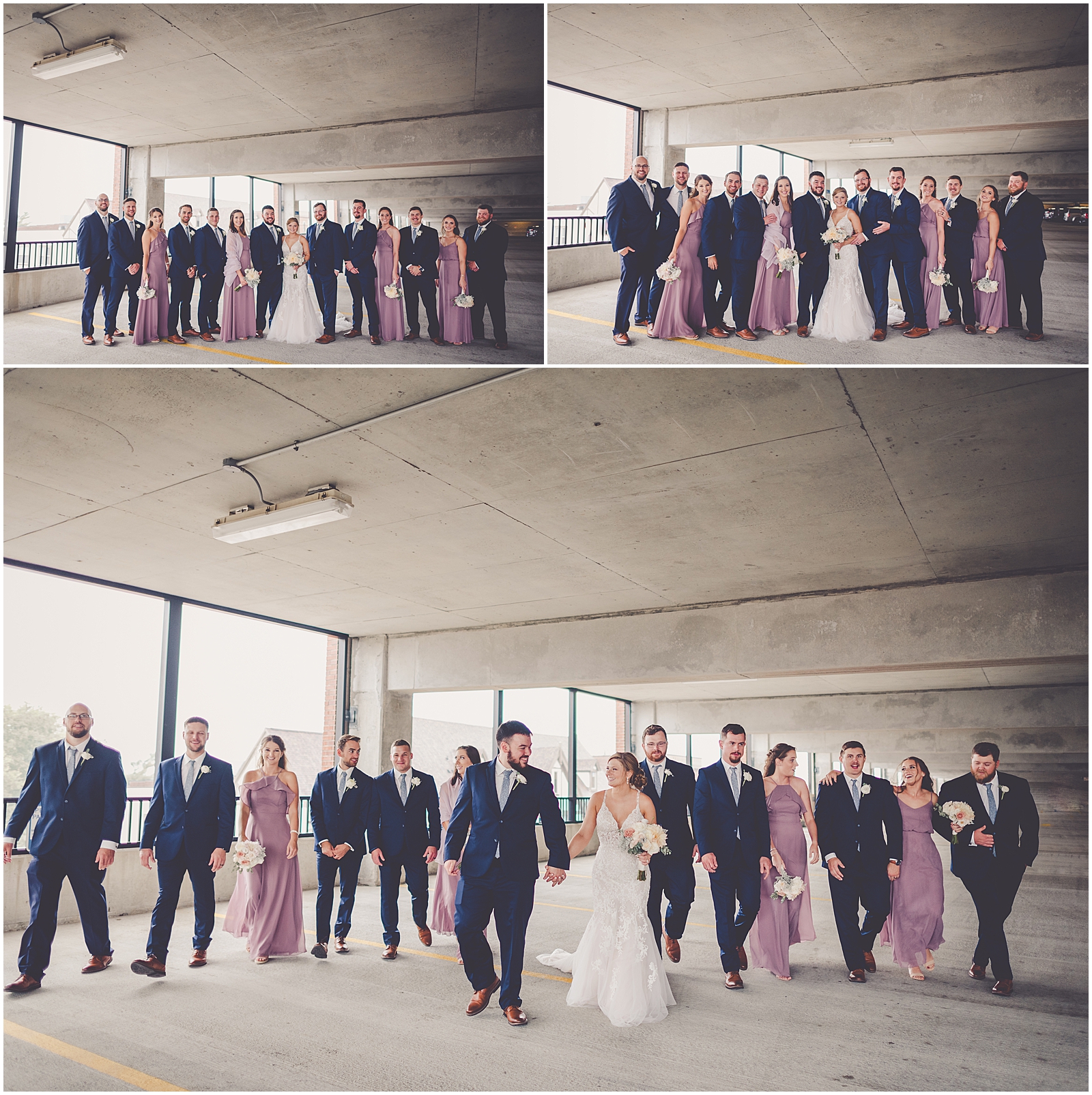 Breanna and Clay's late summer Refinery wedding day in Champaign, IL with Chicagoland wedding photographer Kara Evans Photographer.