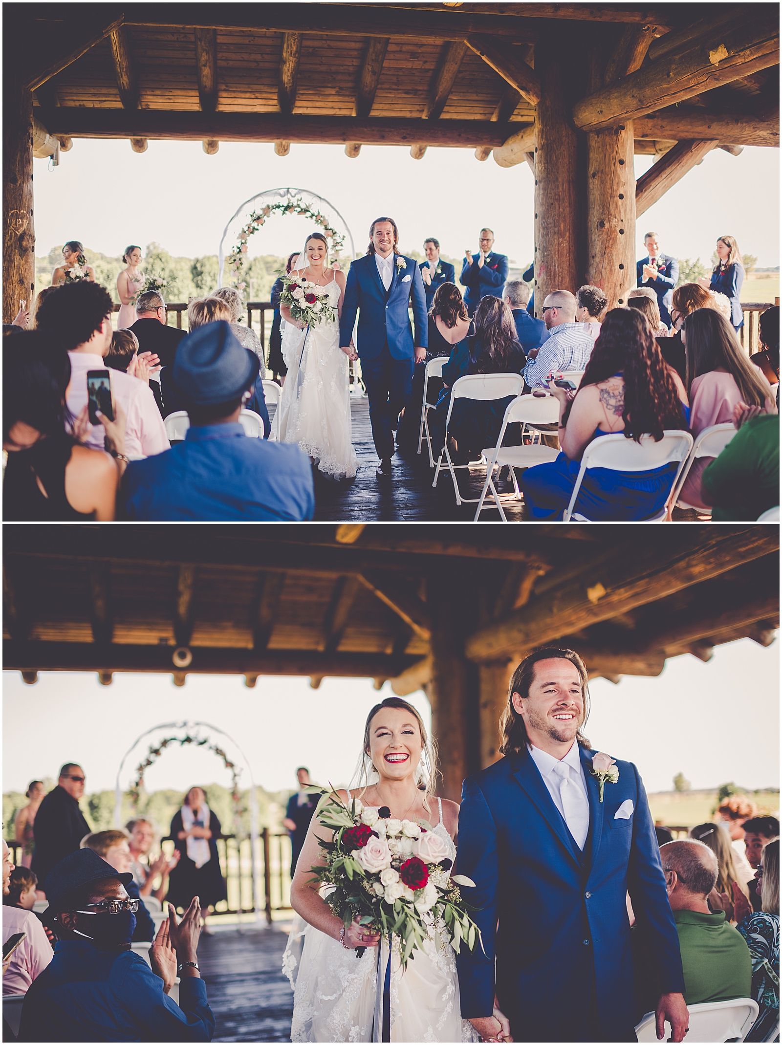 Alessandra and Jake's September burgundy and blush wedding day in Springfield with Chicagoland wedding photographer Kara Evans Photographer.