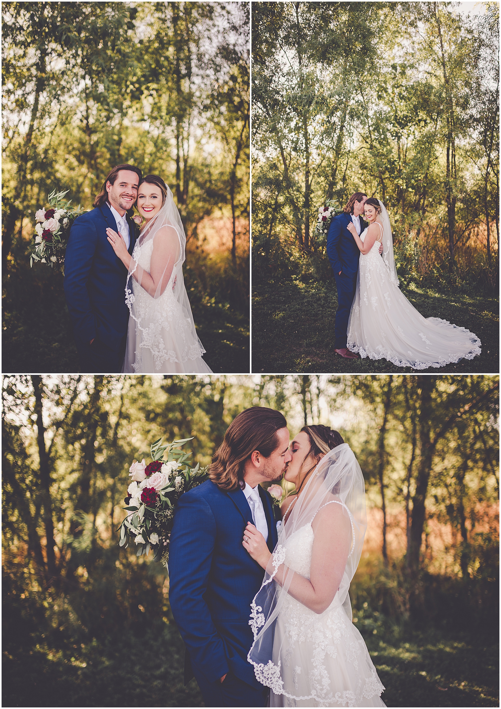 Alessandra and Jake's September burgundy and blush wedding day in Springfield with Chicagoland wedding photographer Kara Evans Photographer.