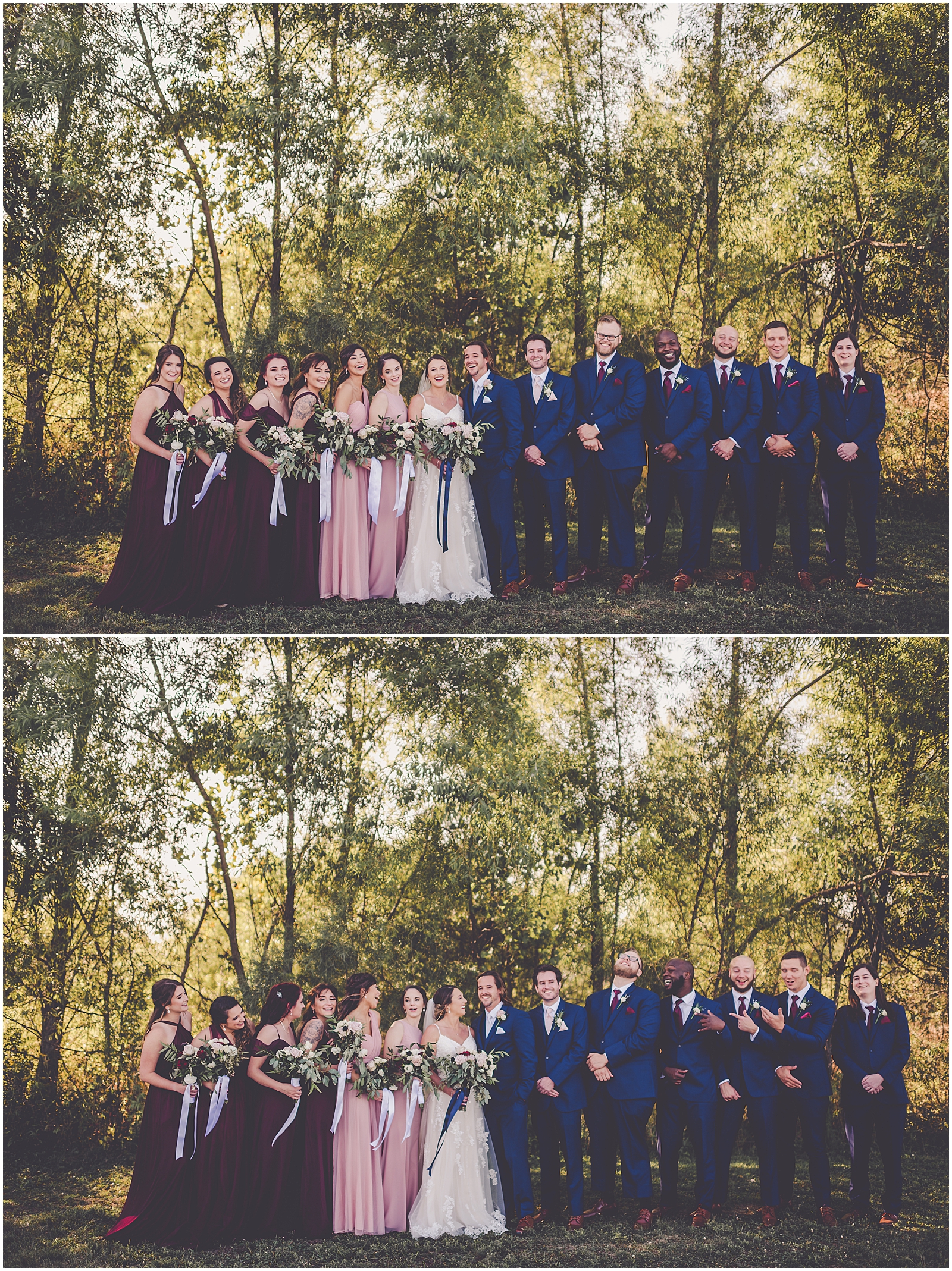 Alessandra and Jake's September burgundy and blush wedding day in Springfield with Chicagoland wedding photographer Kara Evans Photographer.
