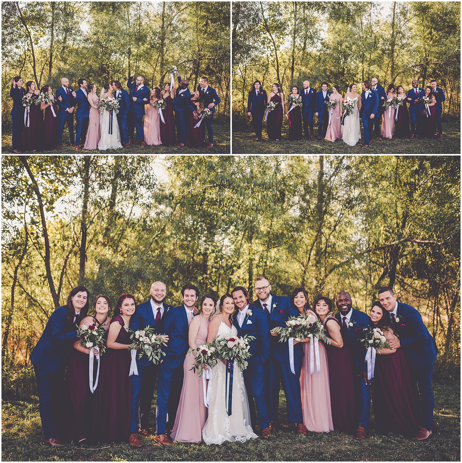 Alessandra and Jake's September burgundy and blush wedding day in Springfield with Chicagoland wedding photographer Kara Evans Photographer.