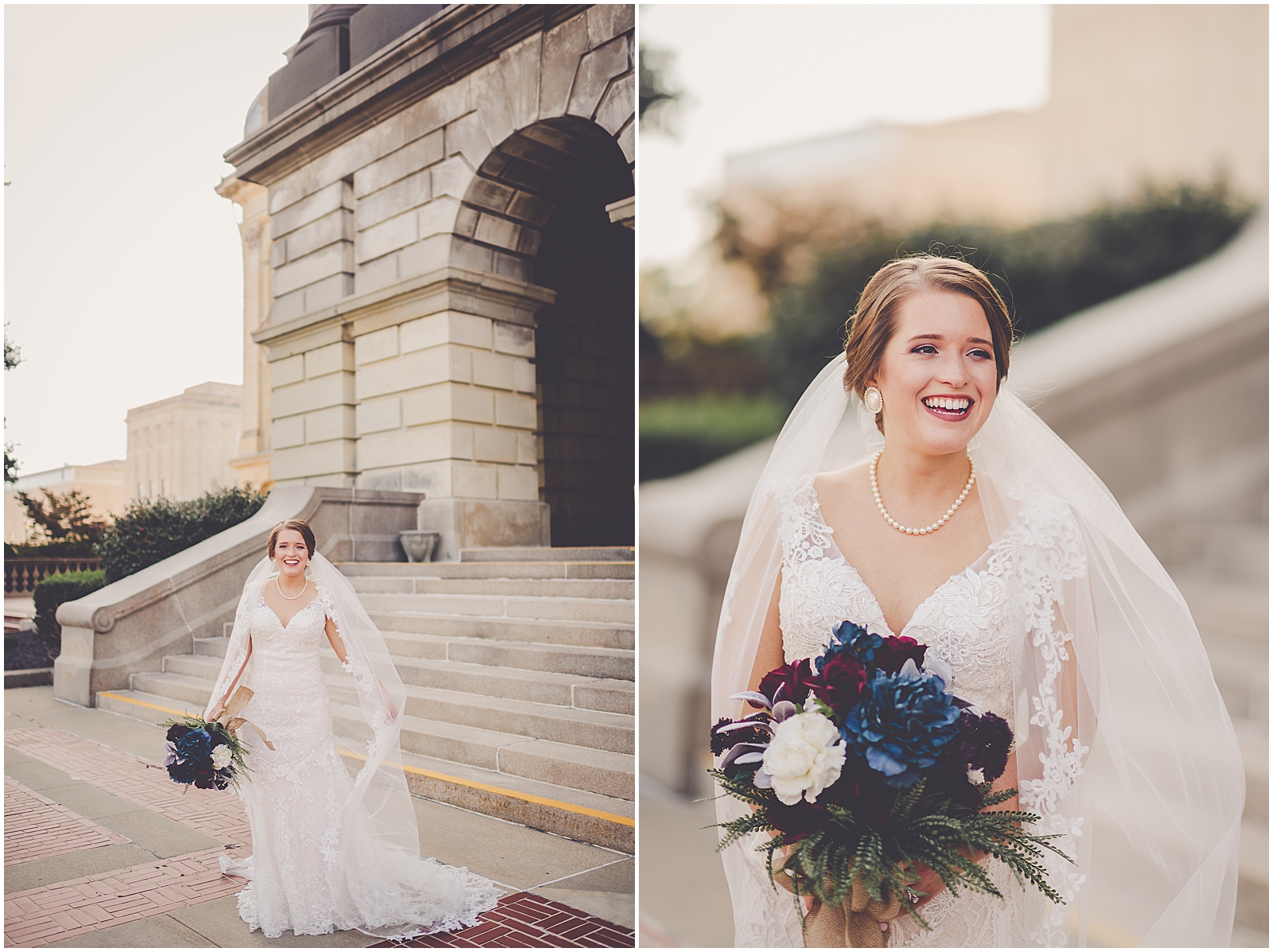 Clare and Chayce's rustic elegance fall wedding in Springfield, IL with Chicagoland wedding photographer Kara Evans Photographer.