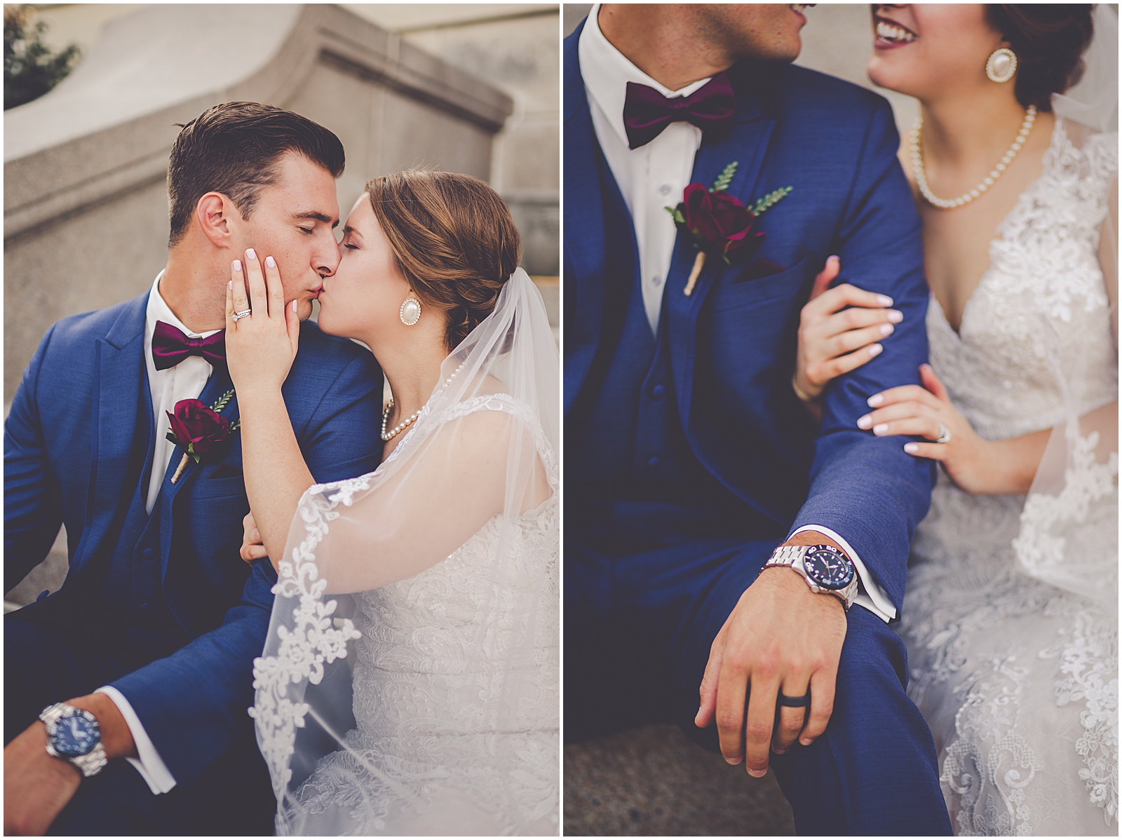 Clare and Chayce's rustic elegance fall wedding in Springfield, IL with Chicagoland wedding photographer Kara Evans Photographer.