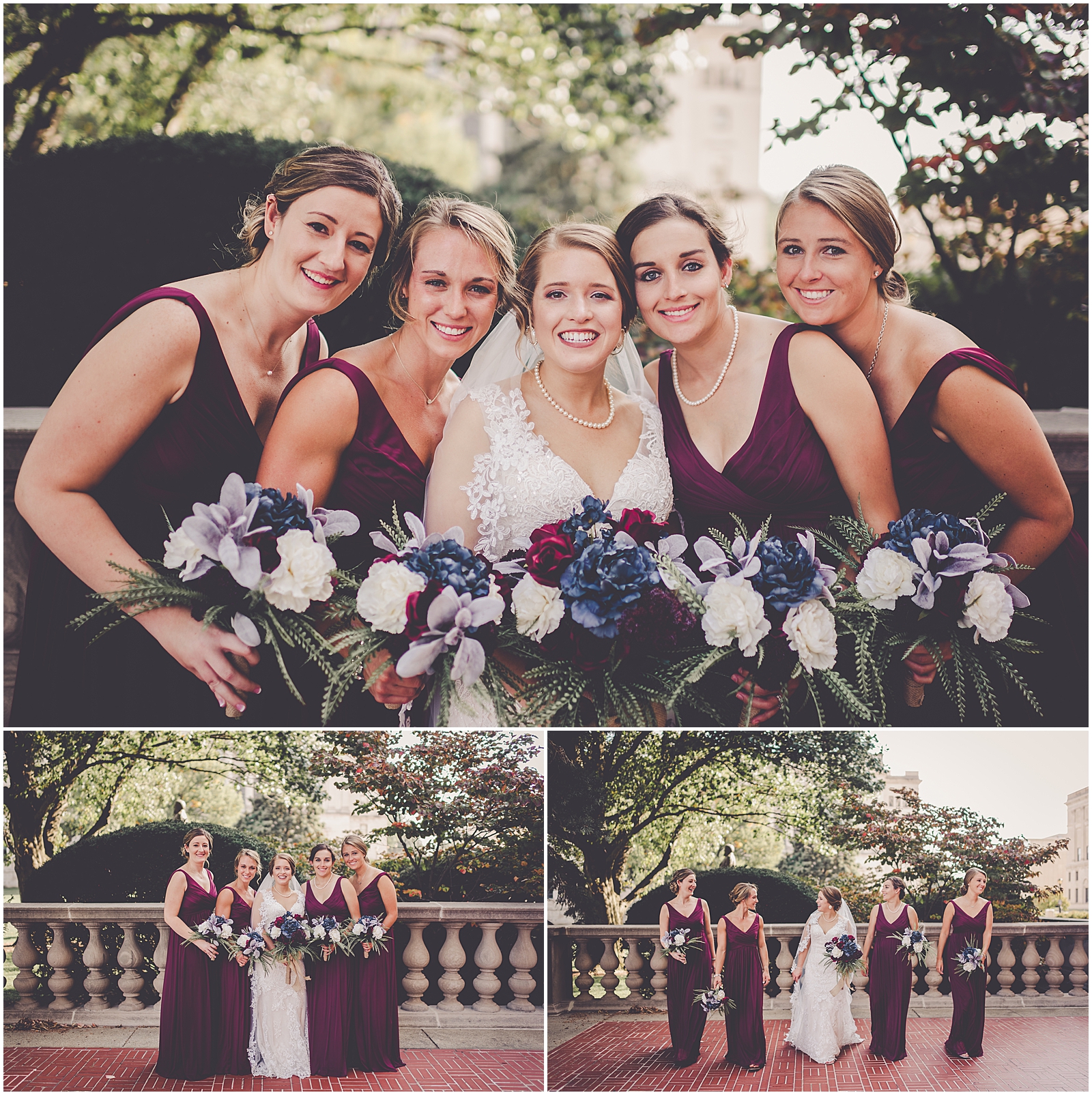 Clare and Chayce's rustic elegance fall wedding in Springfield, IL with Chicagoland wedding photographer Kara Evans Photographer.