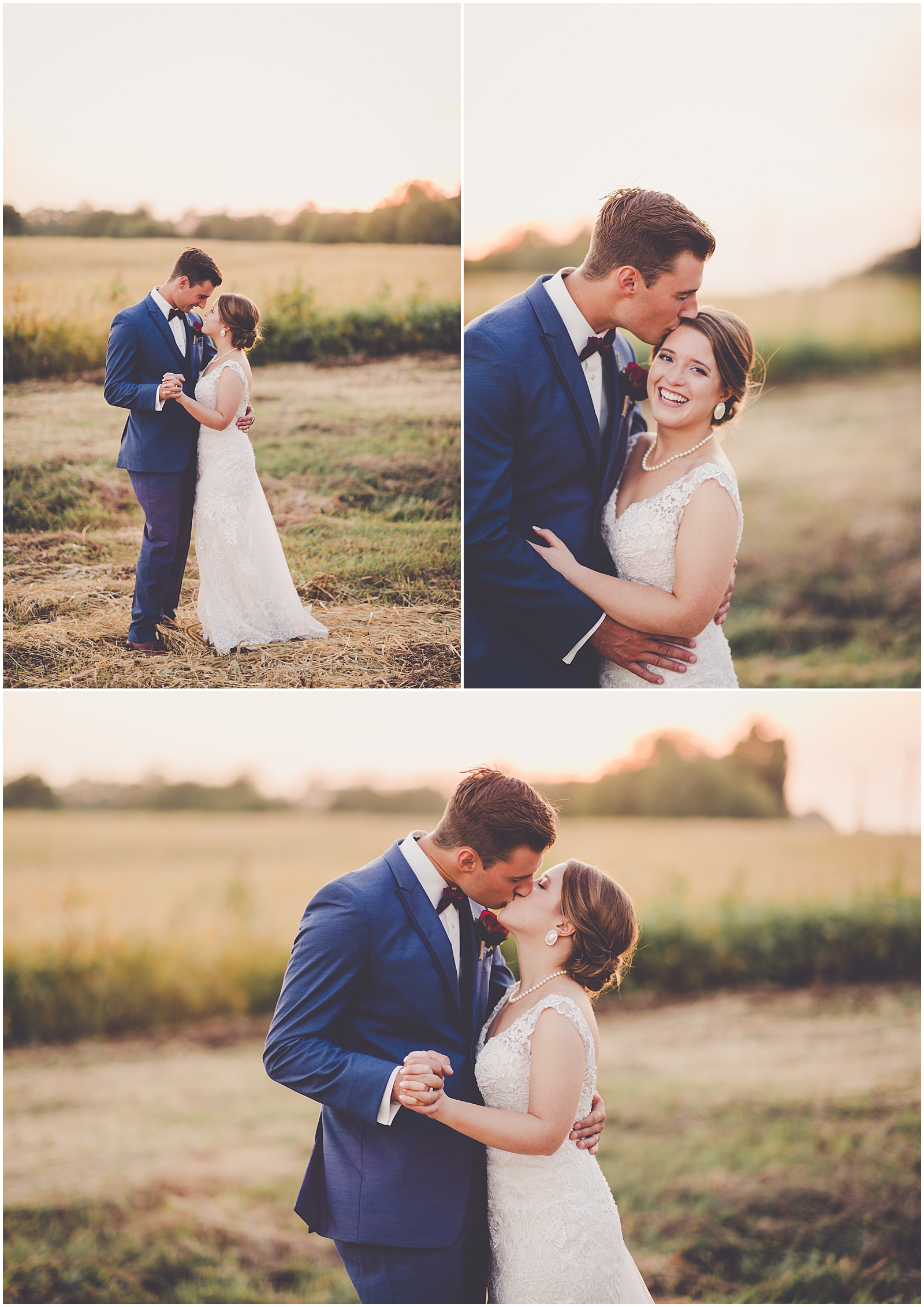 Clare and Chayce's rustic elegance fall wedding in Springfield, IL with Chicagoland wedding photographer Kara Evans Photographer.