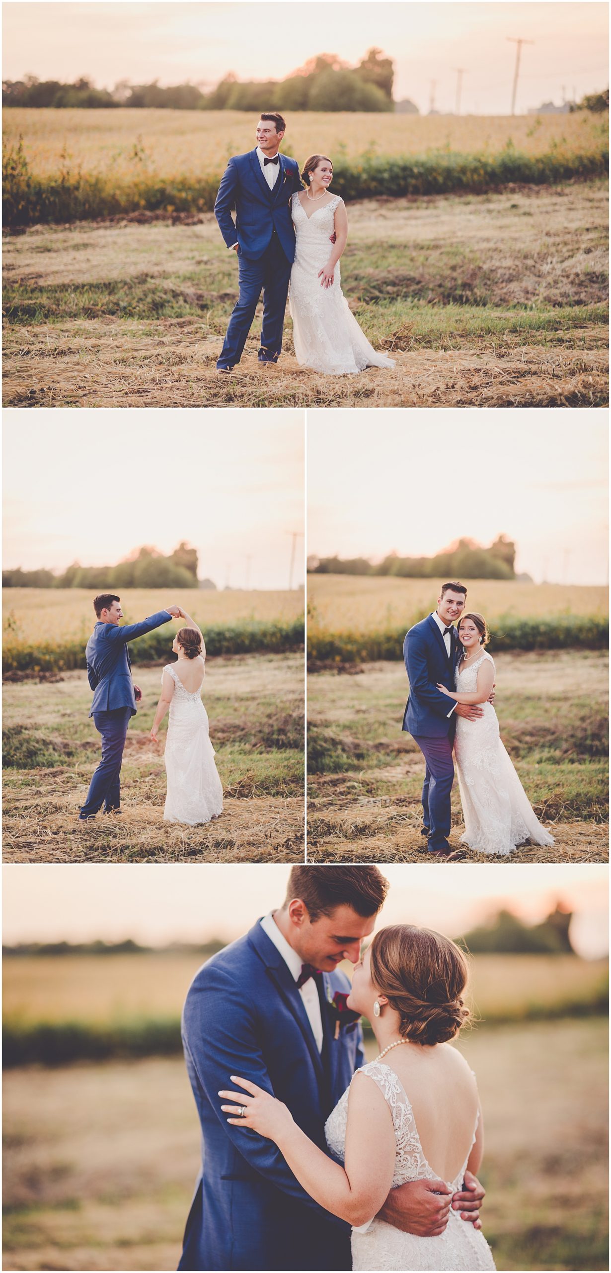 Clare and Chayce's rustic elegance fall wedding in Springfield, IL with Chicagoland wedding photographer Kara Evans Photographer.