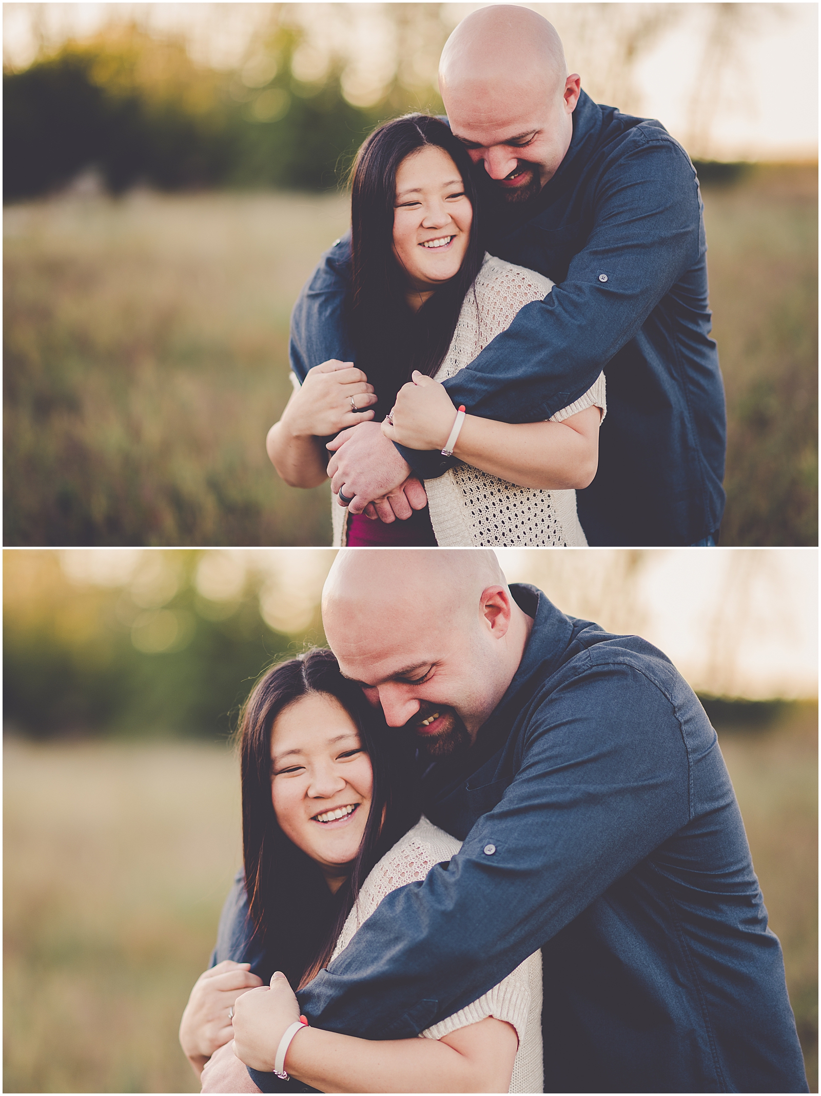 CayLee and Ryan's fall anniversary session in St. Anne, IL with Chicagoland wedding photographer Kara Evans Photographer.