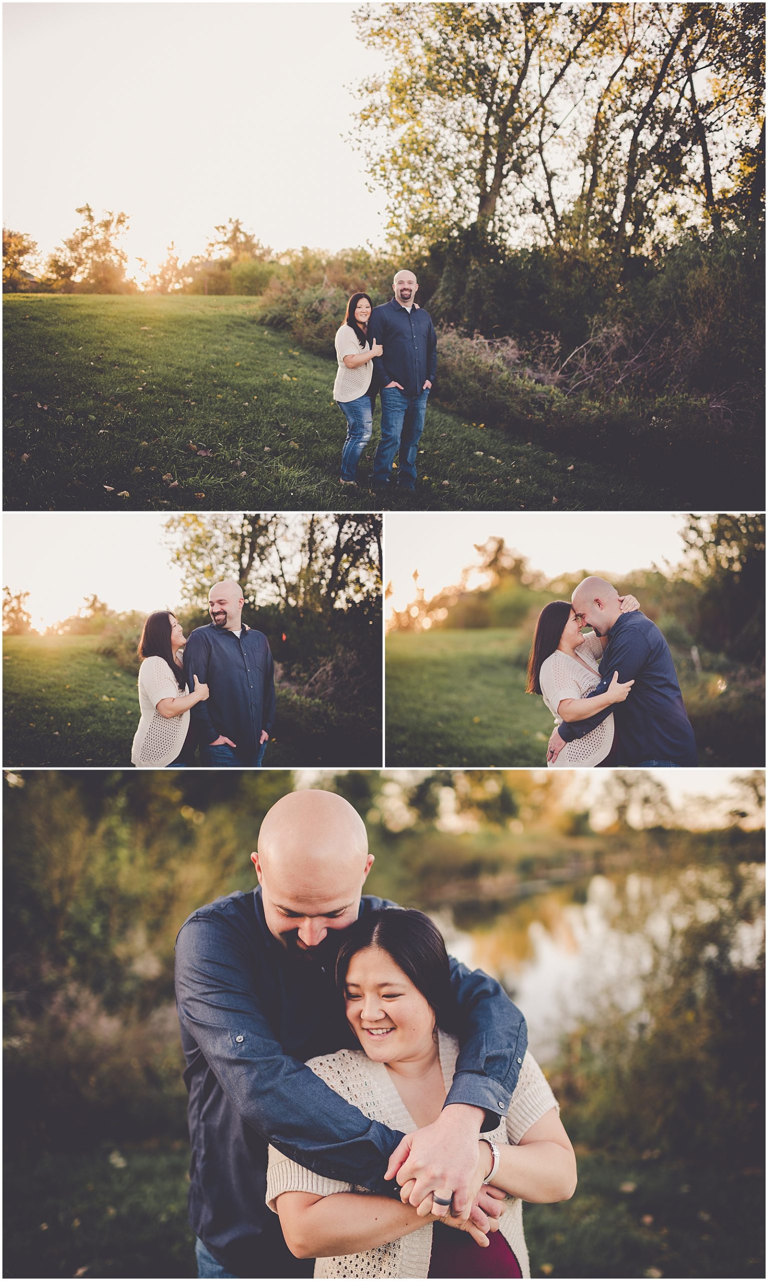 CayLee and Ryan's fall anniversary session in St. Anne, IL with Chicagoland wedding photographer Kara Evans Photographer.