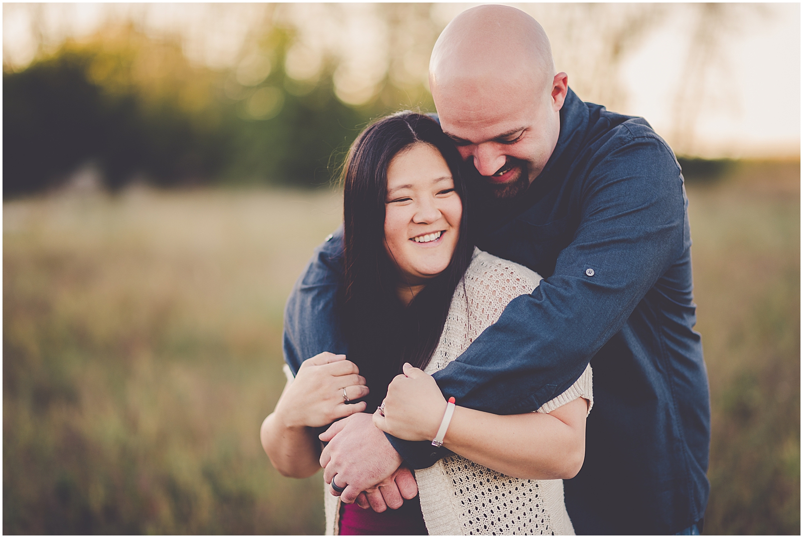 CayLee and Ryan's fall anniversary session in St. Anne, IL with Chicagoland wedding photographer Kara Evans Photographer.