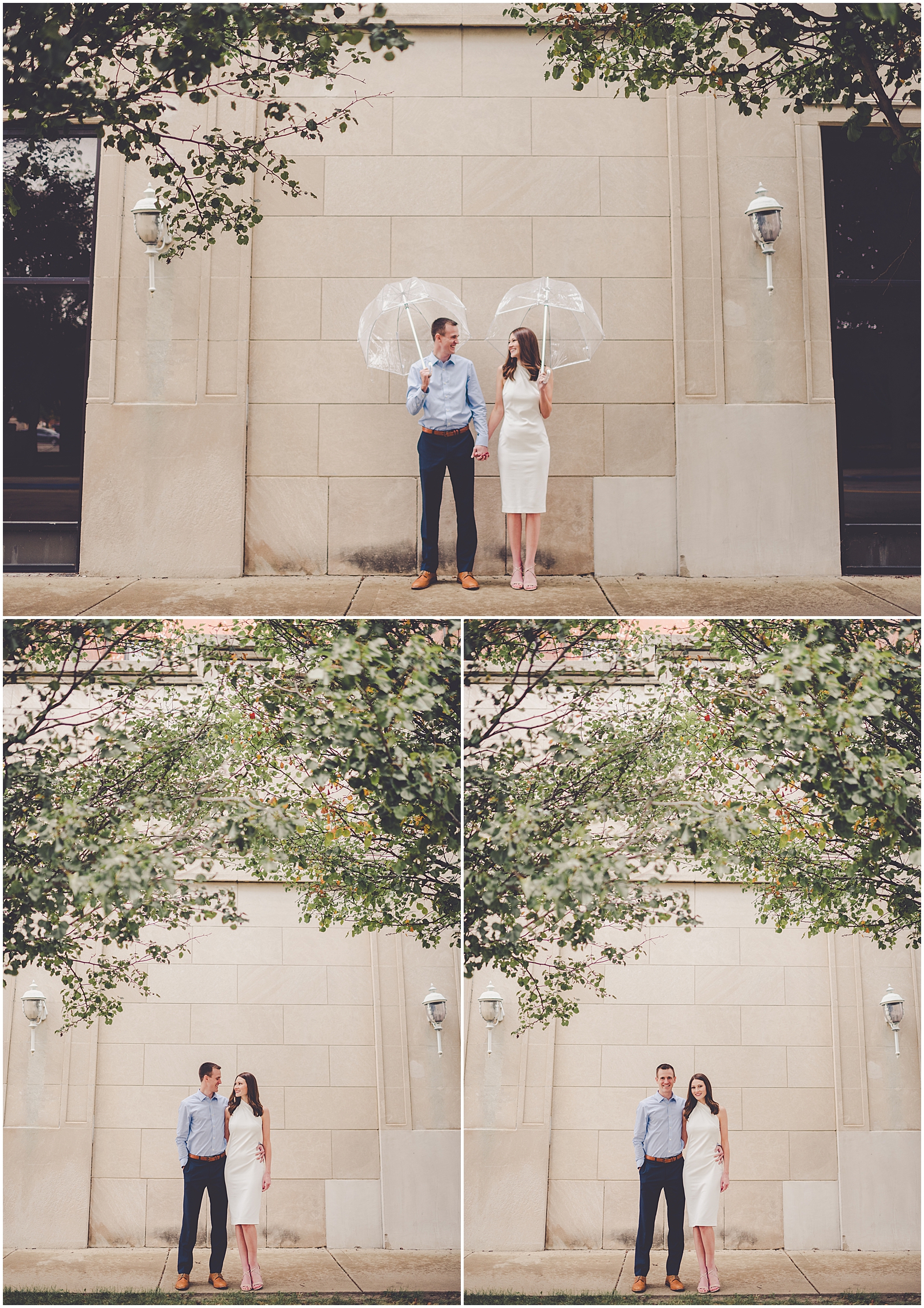 Emily and Travis' classic Kankakee County fall engagement photos in Kankakee, IL with Chicagoland wedding photog Kara Evans Photographer.