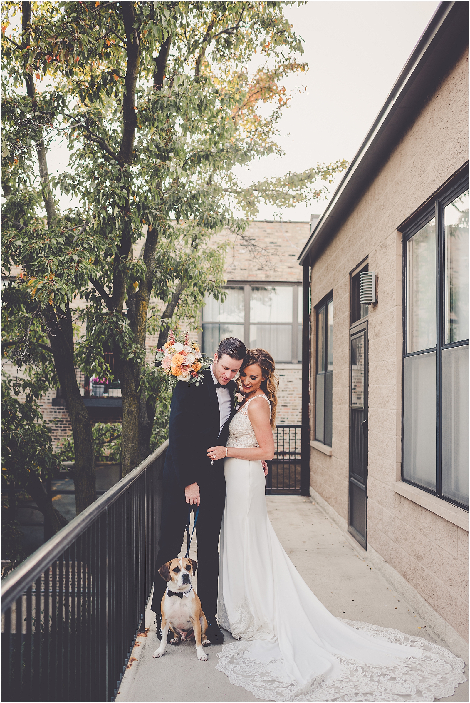 Courtney and Eric's intimate Chicago rooftop wedding day in Chicago, IL with Chicagoland wedding photographer Kara Evans Photographer.