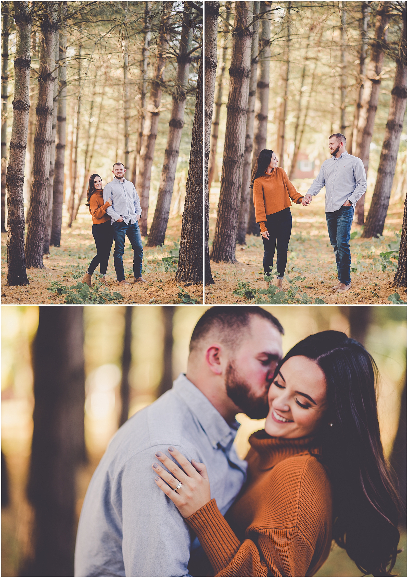 Lauren and Will's October Allerton Park & Retreat Center engagement in Monticello with Chicagoland wedding photog Kara Evans Photographer.