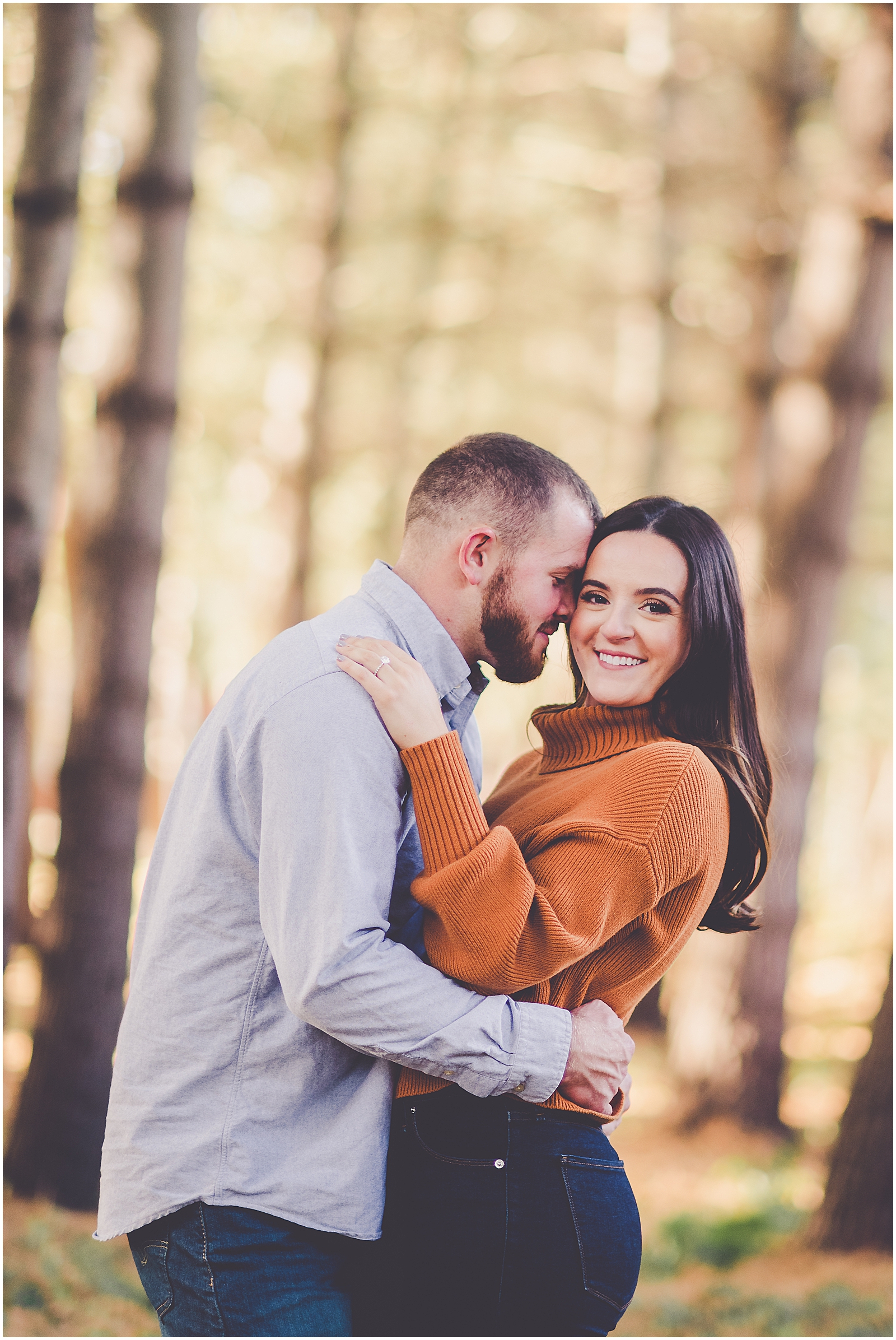 Lauren and Will's October Allerton Park & Retreat Center engagement in Monticello with Chicagoland wedding photog Kara Evans Photographer.