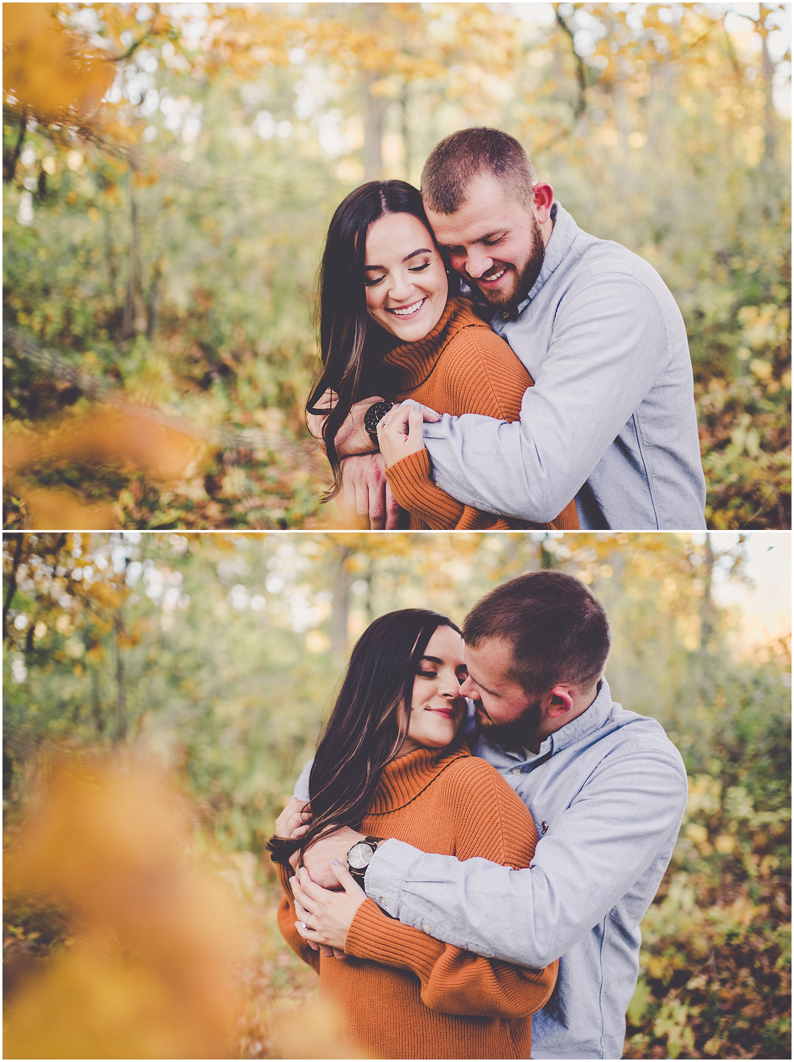 Lauren and Will's October Allerton Park & Retreat Center engagement in Monticello with Chicagoland wedding photog Kara Evans Photographer.