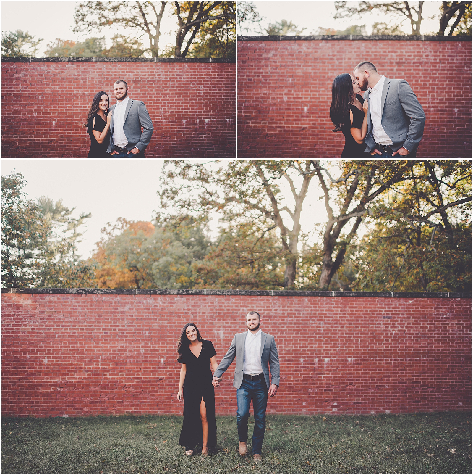 Lauren and Will's October Allerton Park & Retreat Center engagement in Monticello with Chicagoland wedding photog Kara Evans Photographer.