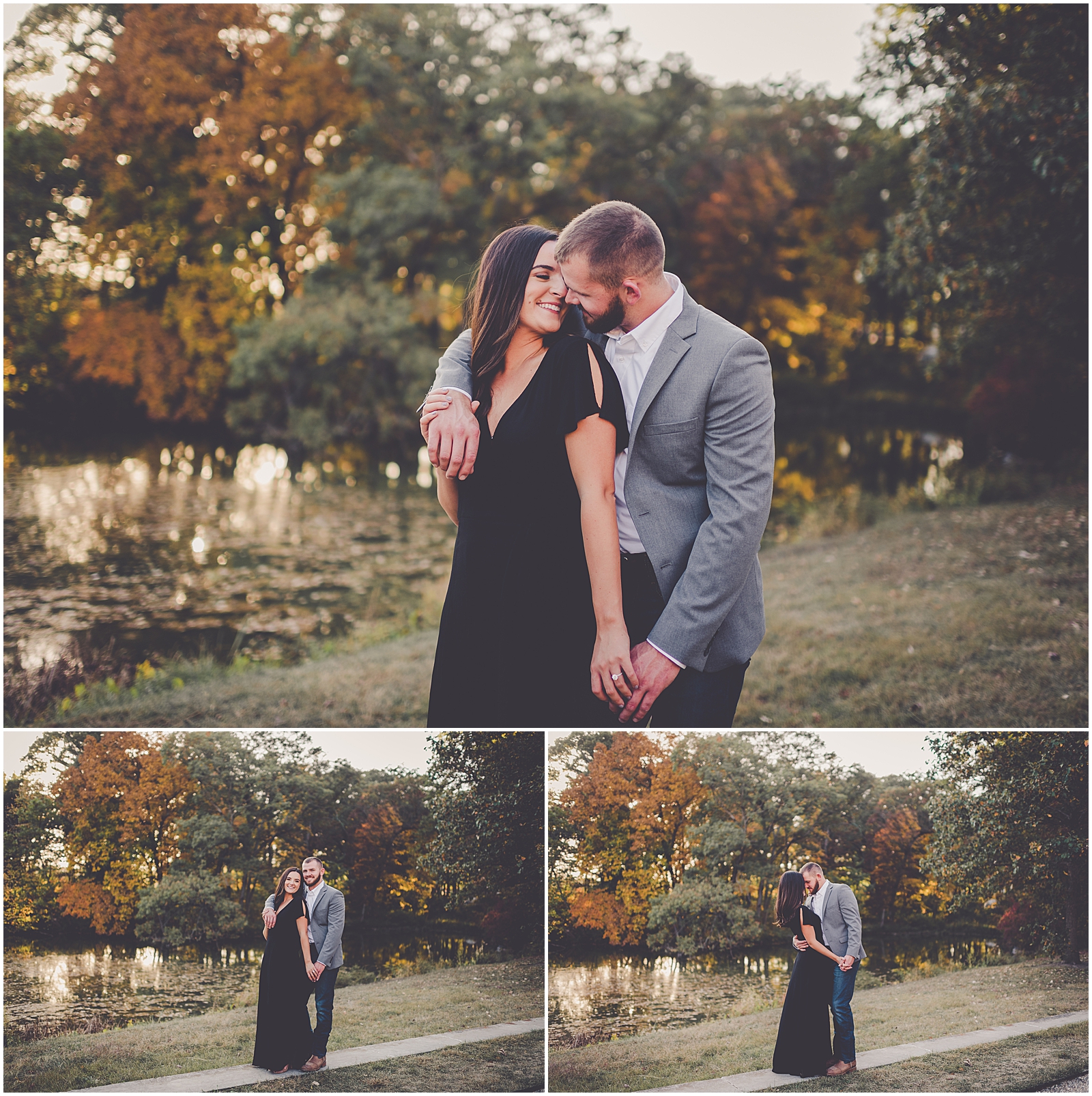 Lauren and Will's October Allerton Park & Retreat Center engagement in Monticello with Chicagoland wedding photog Kara Evans Photographer.