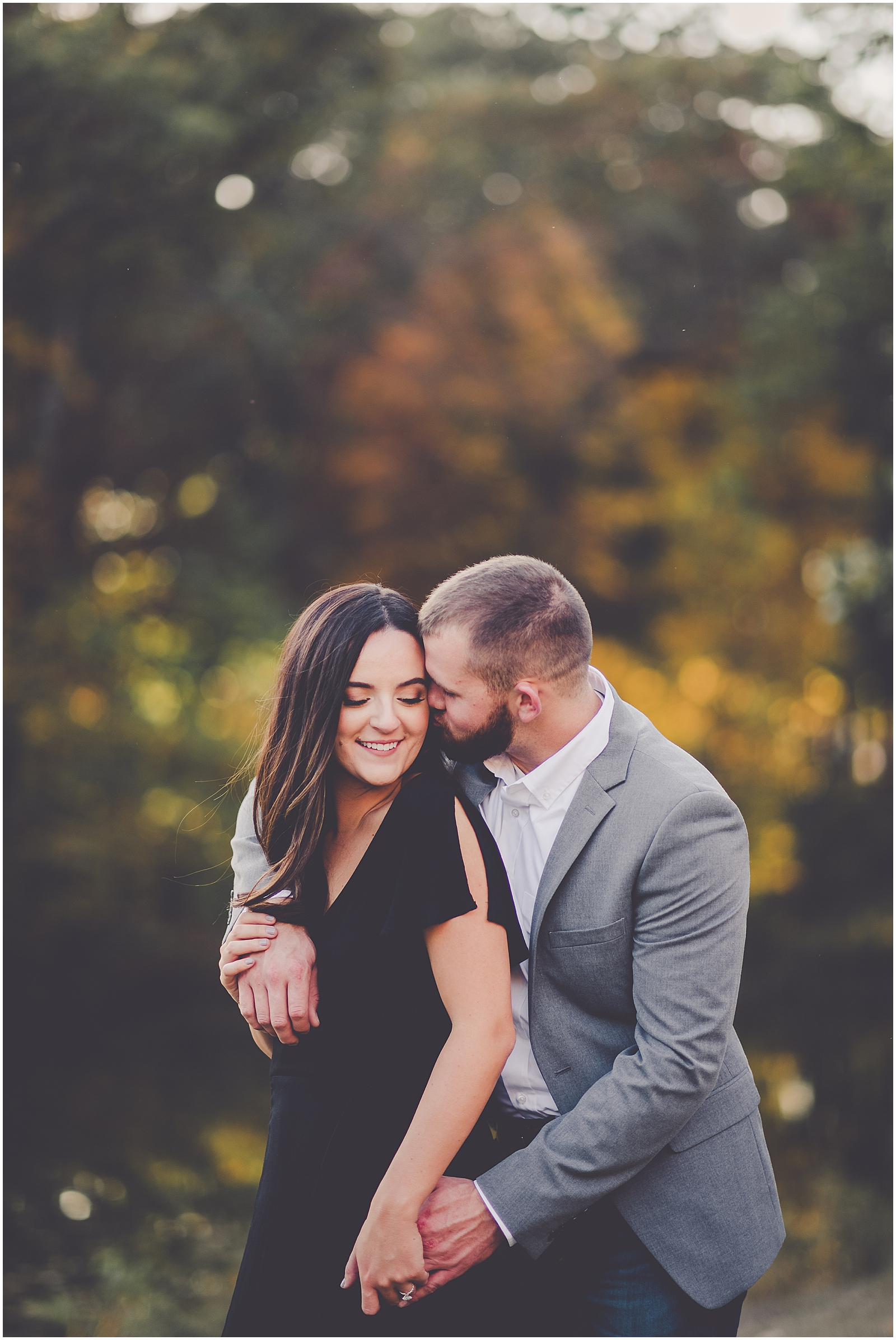 Lauren and Will's October Allerton Park & Retreat Center engagement in Monticello with Chicagoland wedding photog Kara Evans Photographer.