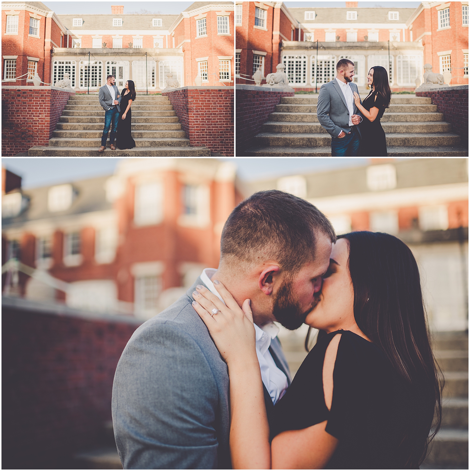 Lauren and Will's October Allerton Park & Retreat Center engagement in Monticello with Chicagoland wedding photog Kara Evans Photographer.