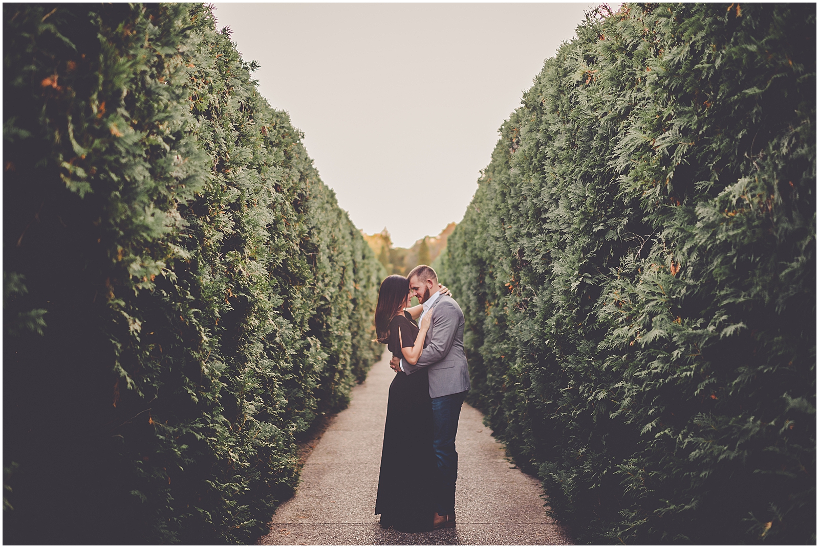 Lauren and Will's October Allerton Park & Retreat Center engagement in Monticello with Chicagoland wedding photog Kara Evans Photographer.