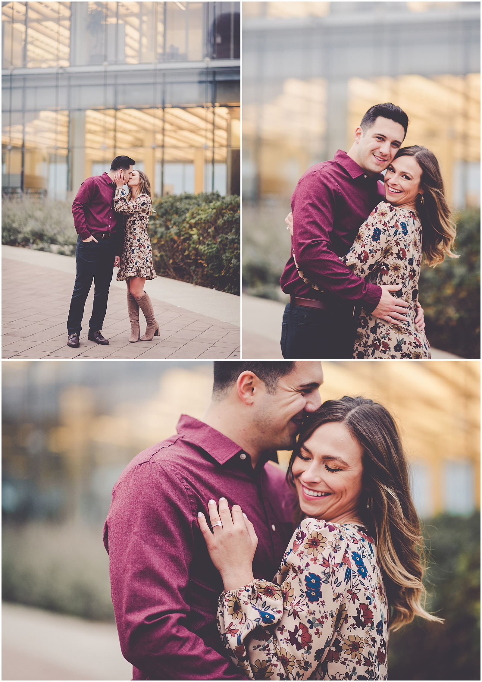 Emily and Milan's October Loyola University engagement photos in Chicago, IL with Chicagoland wedding photographer Kara Evans Photographer.