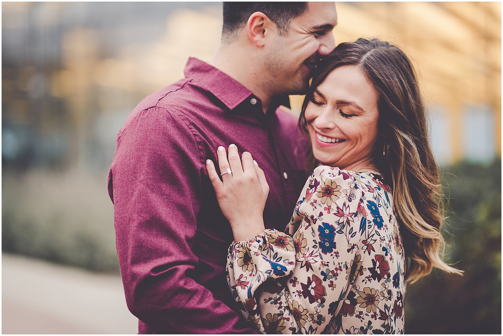 Emily and Milan's October Loyola University engagement photos in Chicago, IL with Chicagoland wedding photographer Kara Evans Photographer.