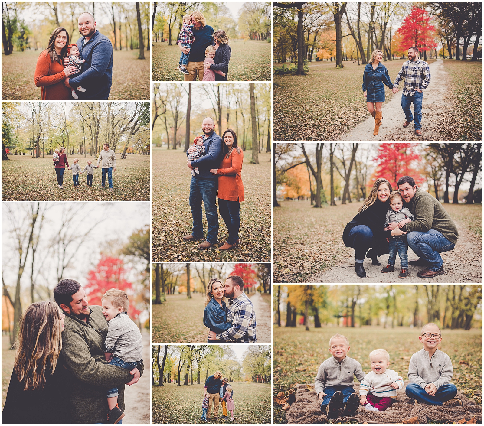 Fall mini sessions at Governor Small Memorial Park in Kankakee, Illinois with Chicagoland wedding photographer Kara Evans Photographer.