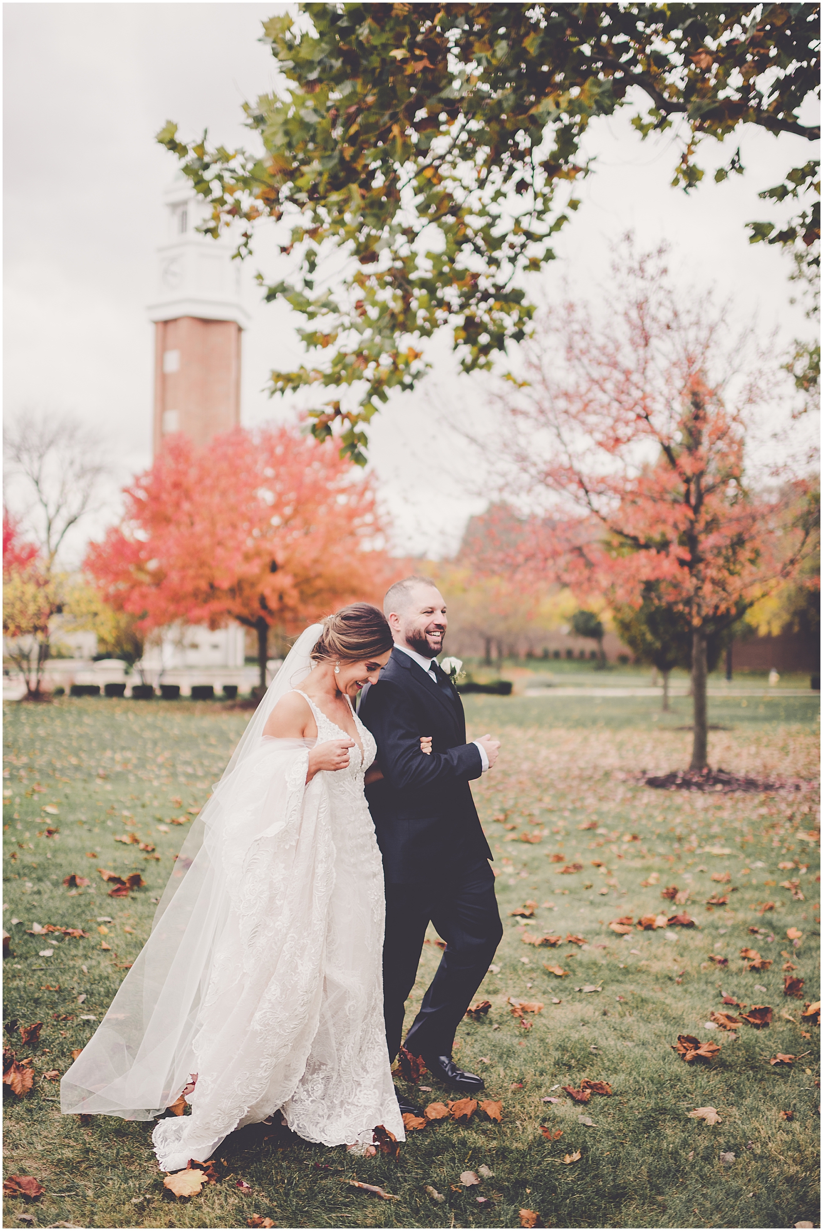 Colleen and Joel's October Maternity BVM Bourbonnais and Lighthouse Restaurant wedding day in Cedar Lake, IN with Kara Evans Photographer.