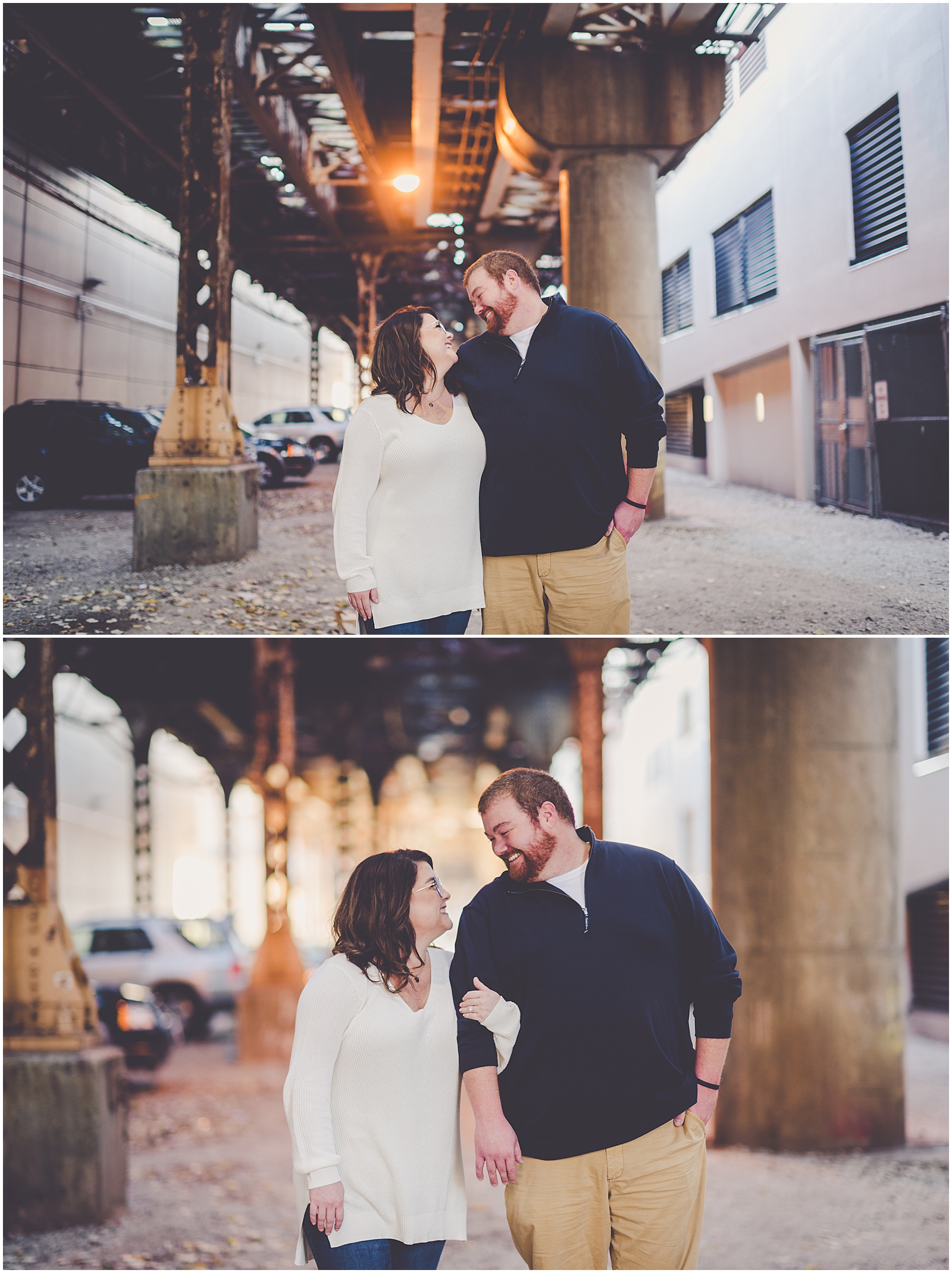 Beth and Brad's south loop and Museum Campus engagement photos in Chicago, IL with Chicagoland wedding photographer Kara Evans Photographer.