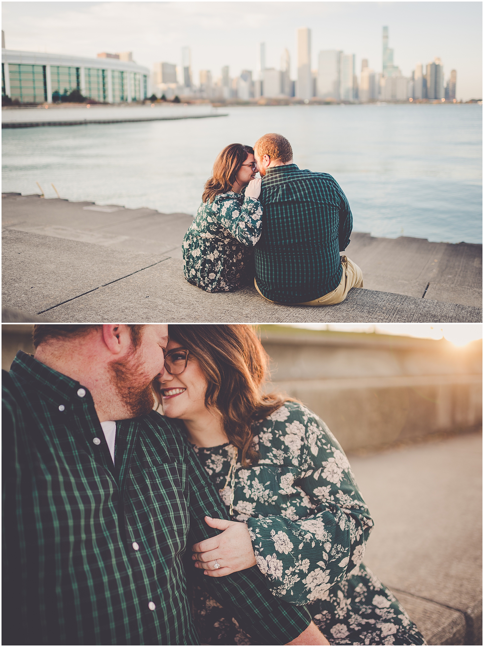 Beth and Brad's south loop and Museum Campus engagement photos in Chicago, IL with Chicagoland wedding photographer Kara Evans Photographer.