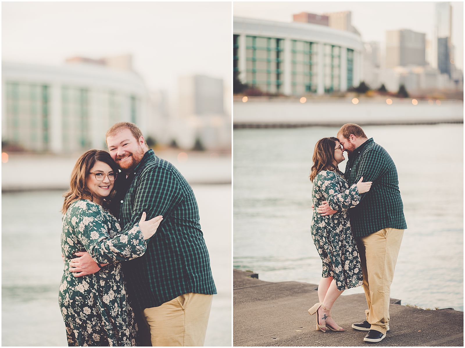 Beth and Brad's south loop and Museum Campus engagement photos in Chicago, IL with Chicagoland wedding photographer Kara Evans Photographer.