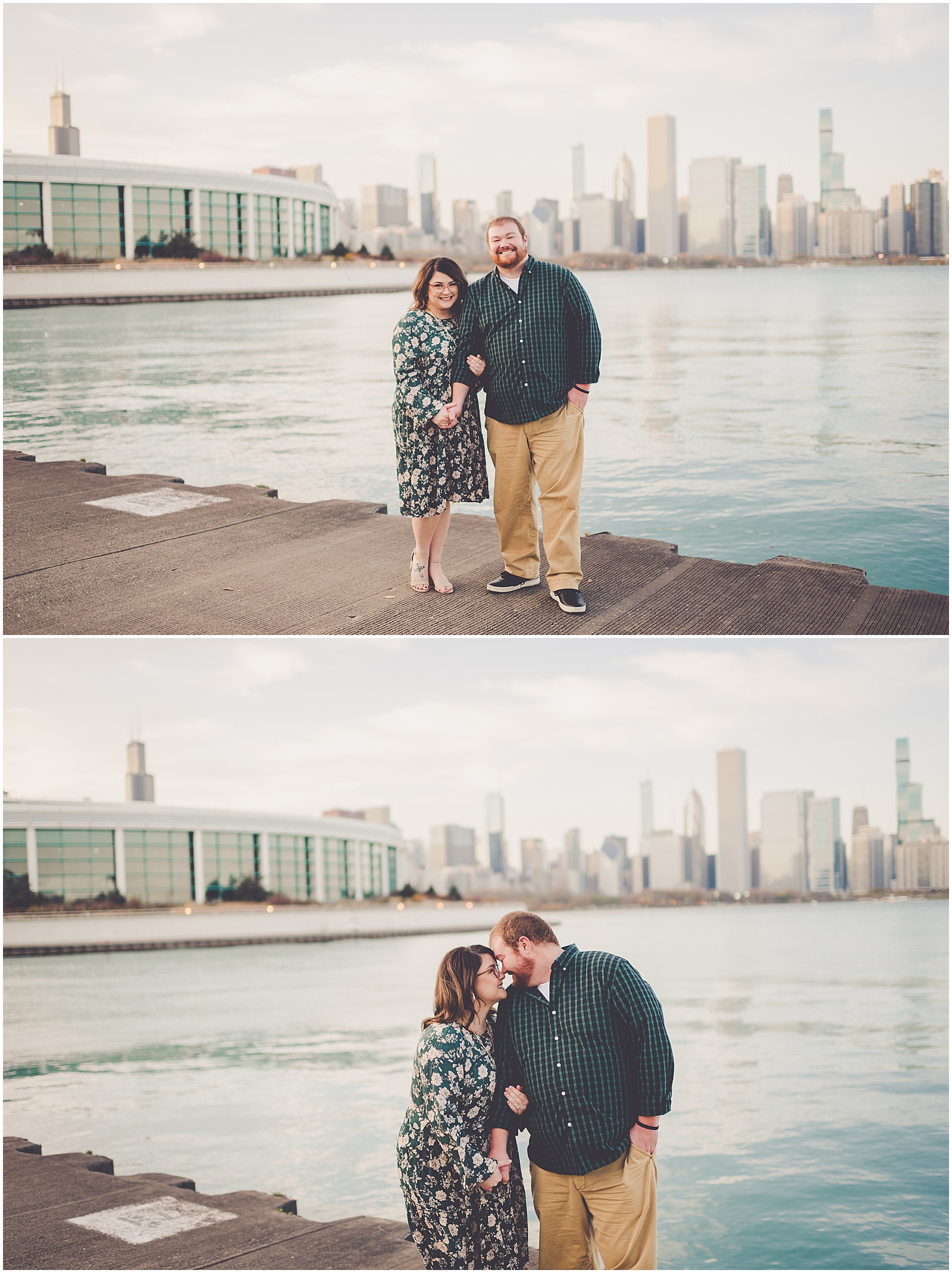 Beth and Brad's south loop and Museum Campus engagement photos in Chicago, IL with Chicagoland wedding photographer Kara Evans Photographer.