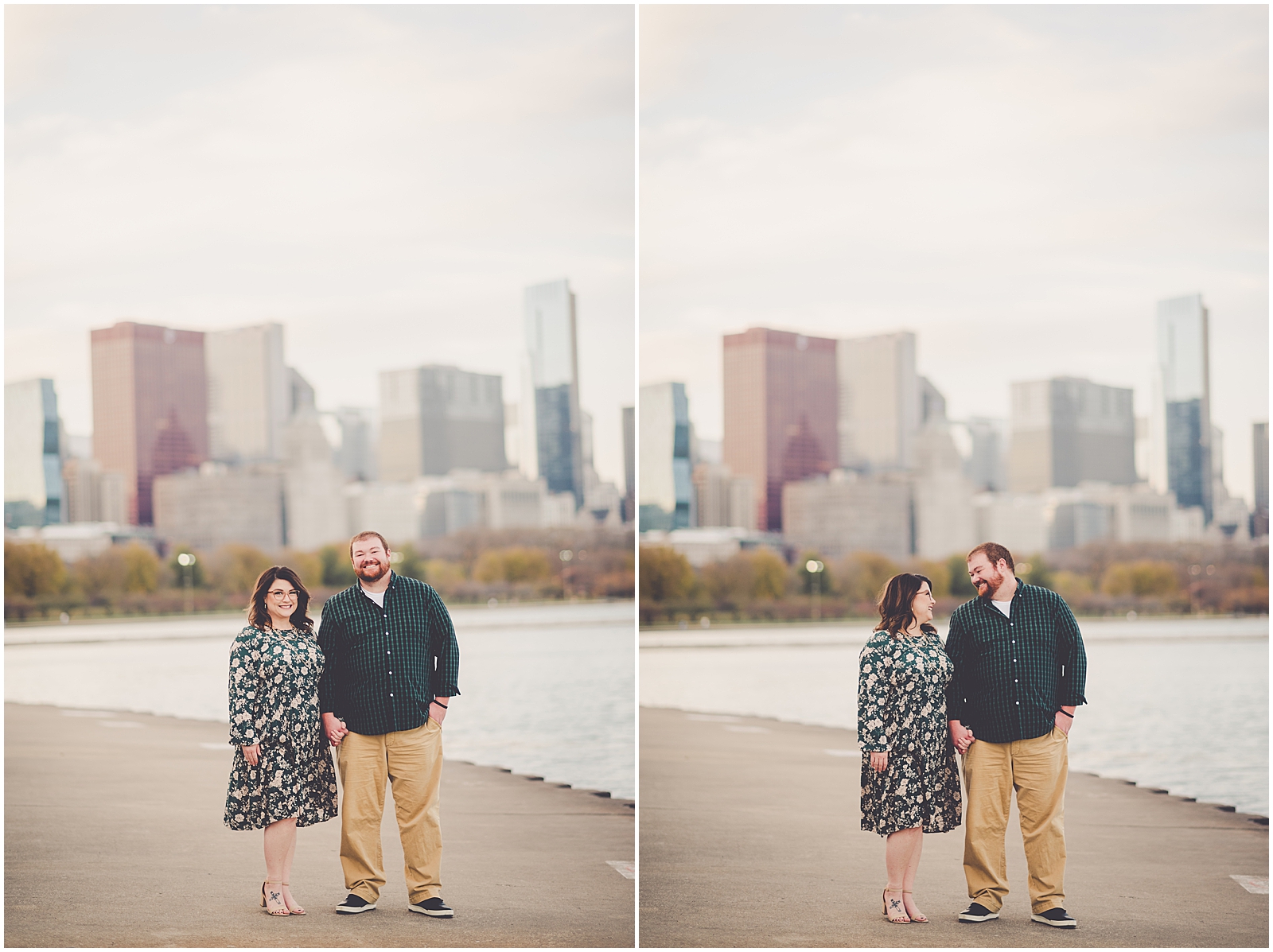 Beth and Brad's south loop and Museum Campus engagement photos in Chicago, IL with Chicagoland wedding photographer Kara Evans Photographer.