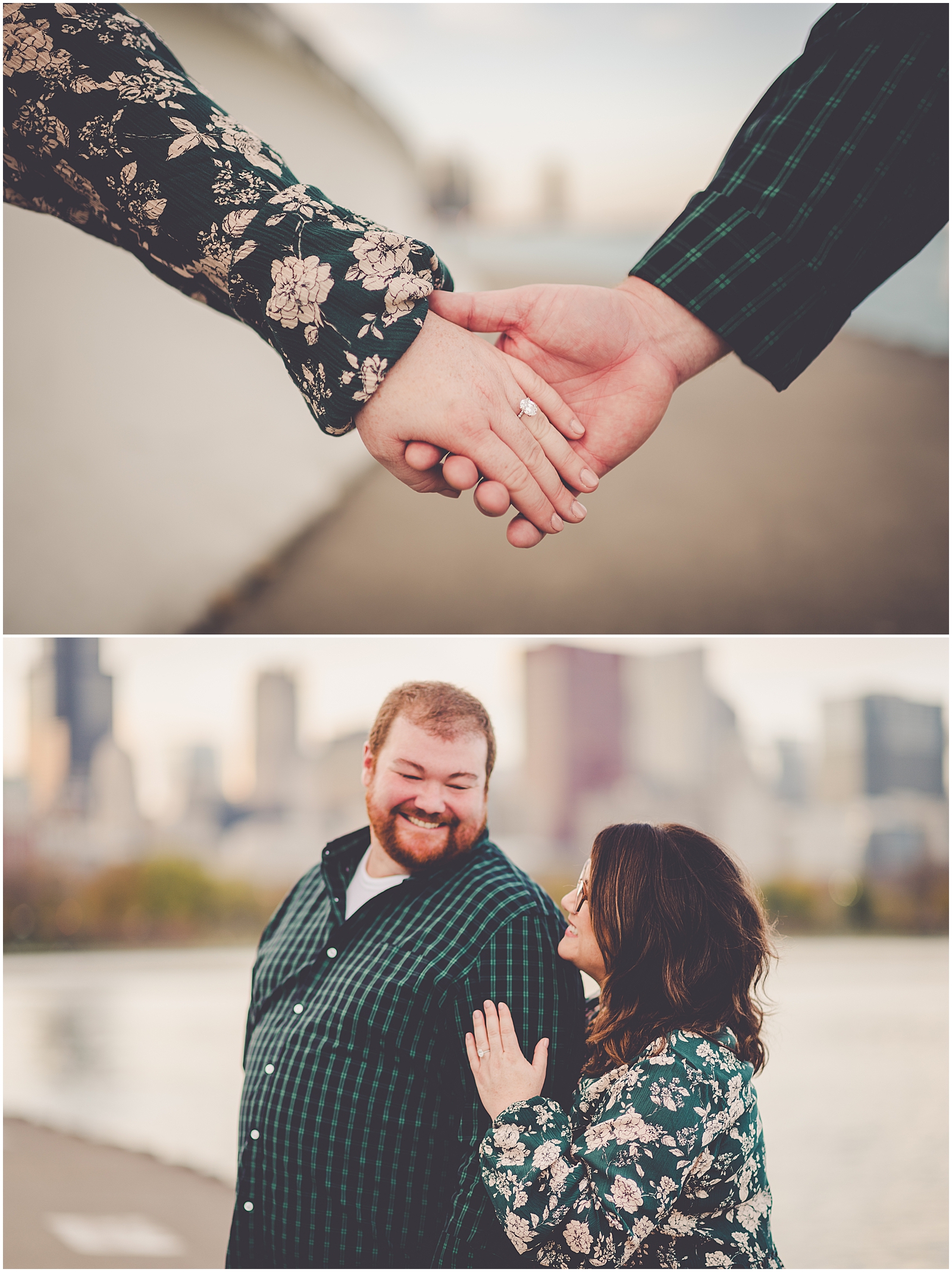 Beth and Brad's south loop and Museum Campus engagement photos in Chicago, IL with Chicagoland wedding photographer Kara Evans Photographer.