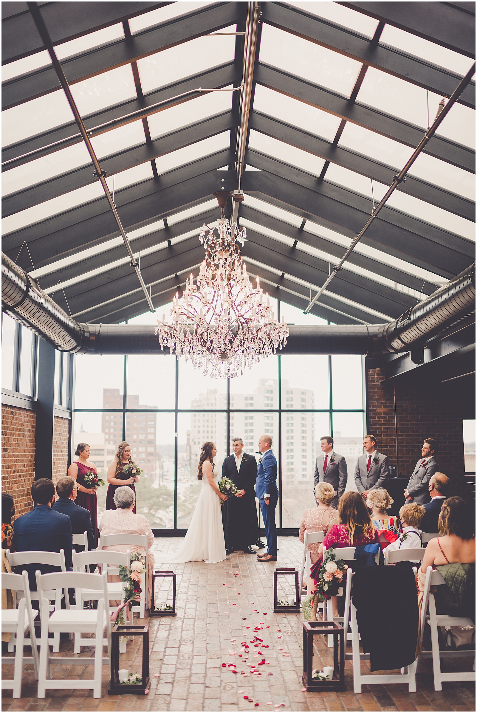 Bethany and Jon's intimate November wedding day at The Standard in Rockford with Chicagoland wedding photographer Kara Evans Photographer.