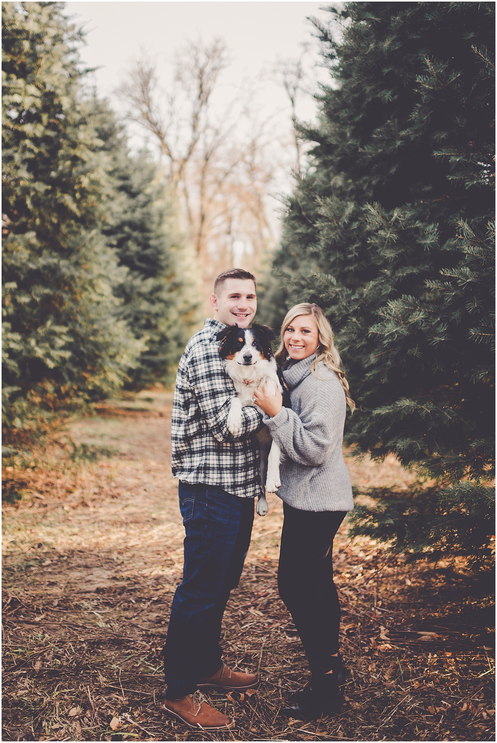 Bree and Hans' December Allerton Park engagement photos in Monticello, IL with Chicagoland wedding photographer Kara Evans Photographer.