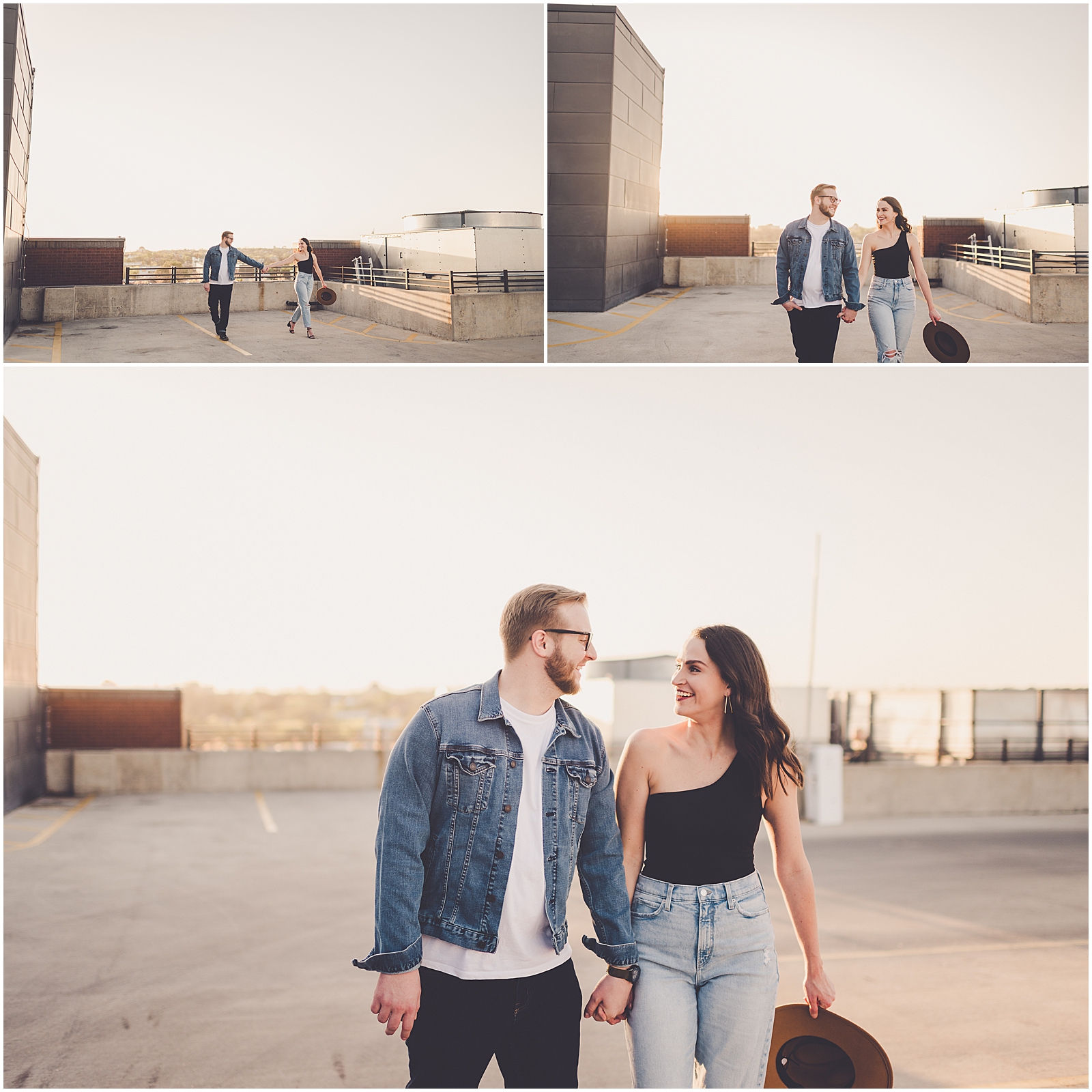 Rooftop anniversary photos at The Historic Pearl in San Antonio in Texas with Chicagoland wedding photographer Kara Evans Photographer.