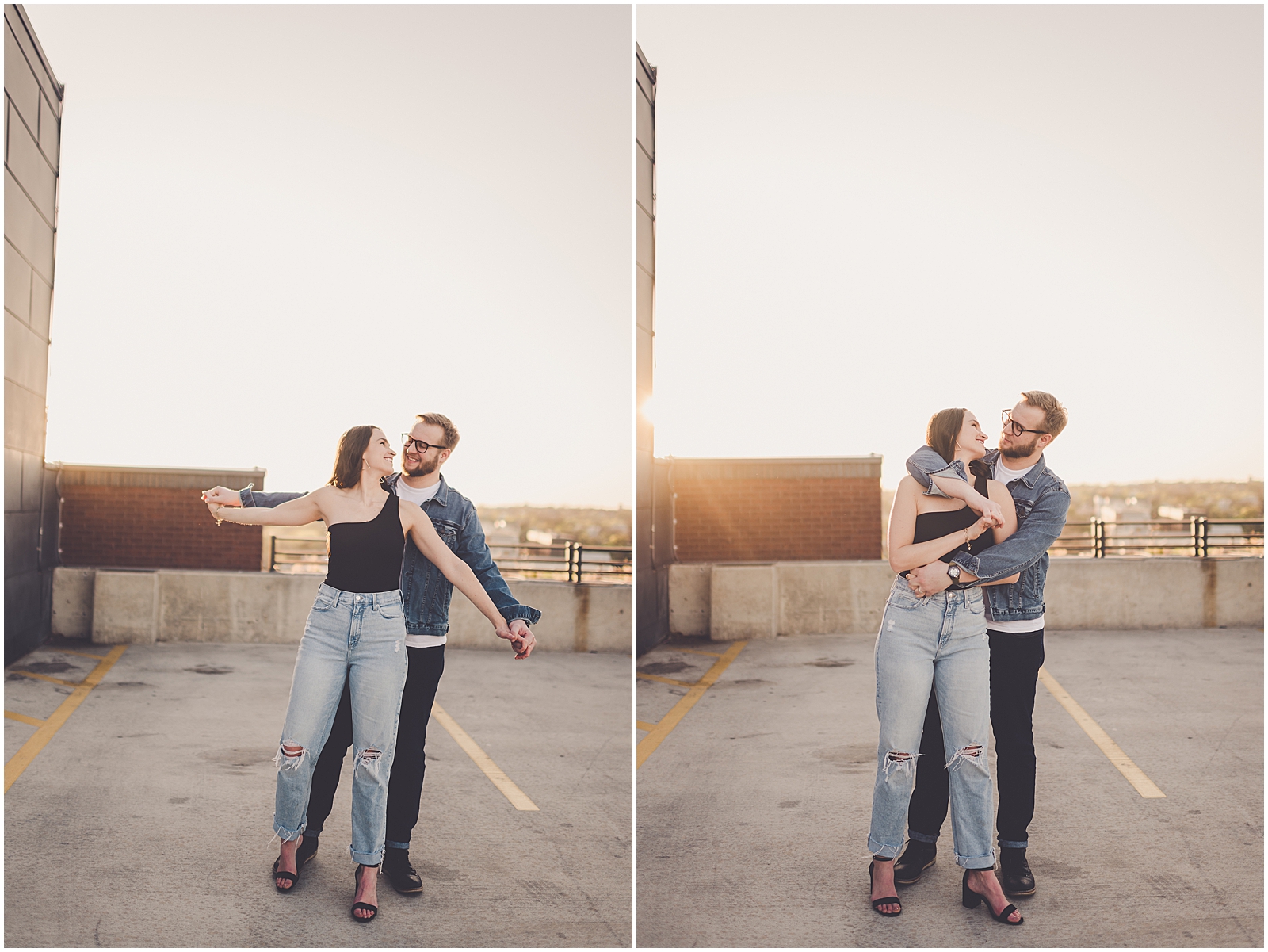 Rooftop anniversary photos at The Historic Pearl in San Antonio in Texas with Chicagoland wedding photographer Kara Evans Photographer.