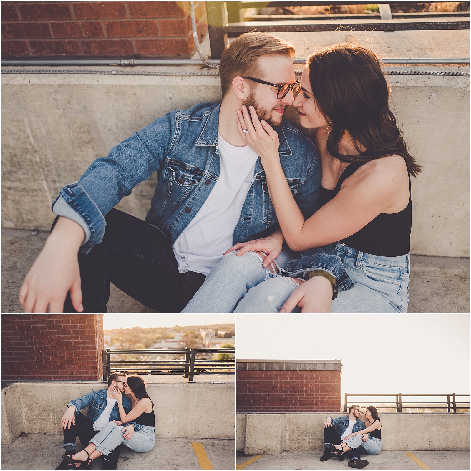 Rooftop anniversary photos at The Historic Pearl in San Antonio in Texas with Chicagoland wedding photographer Kara Evans Photographer.