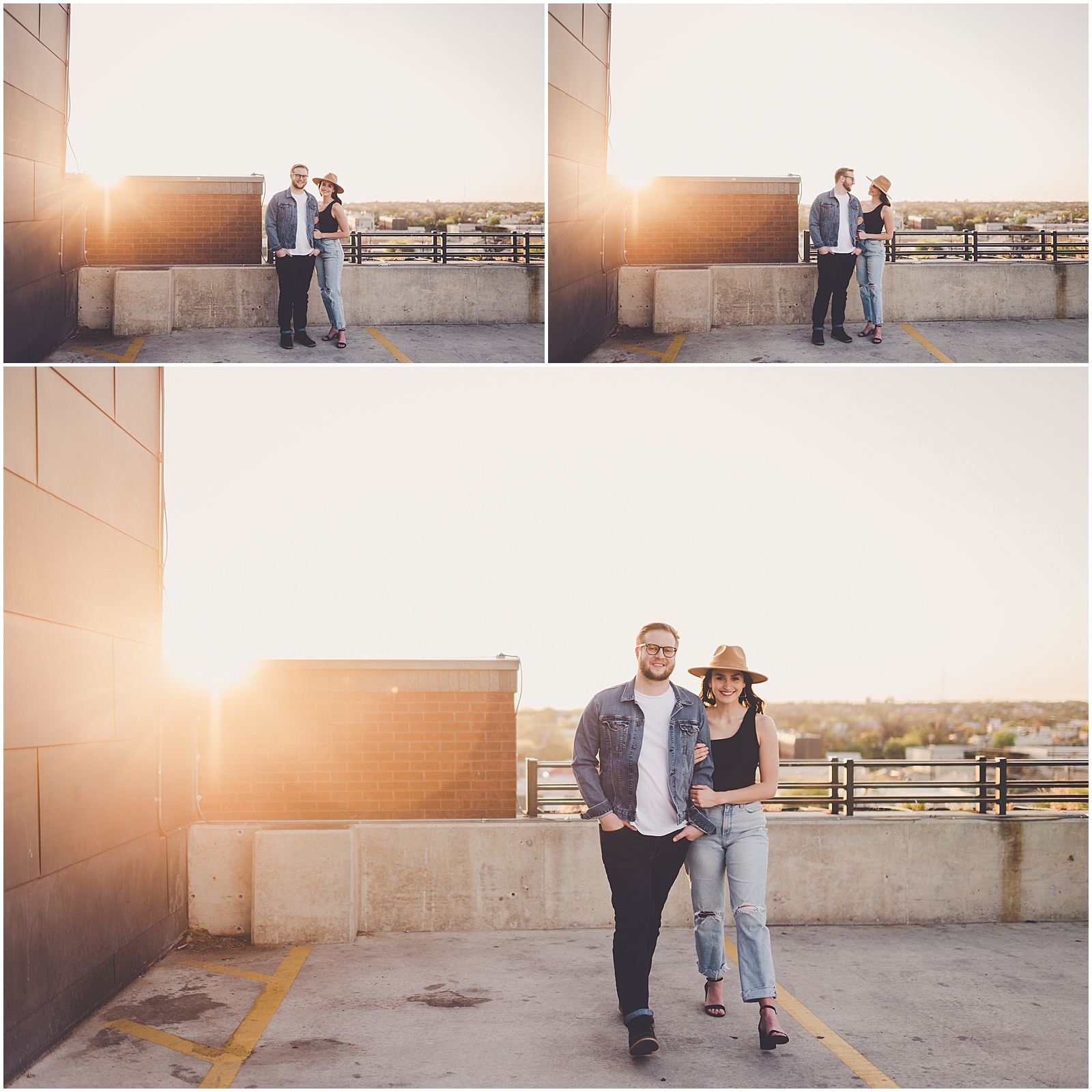 Rooftop anniversary photos at The Historic Pearl in San Antonio in Texas with Chicagoland wedding photographer Kara Evans Photographer.