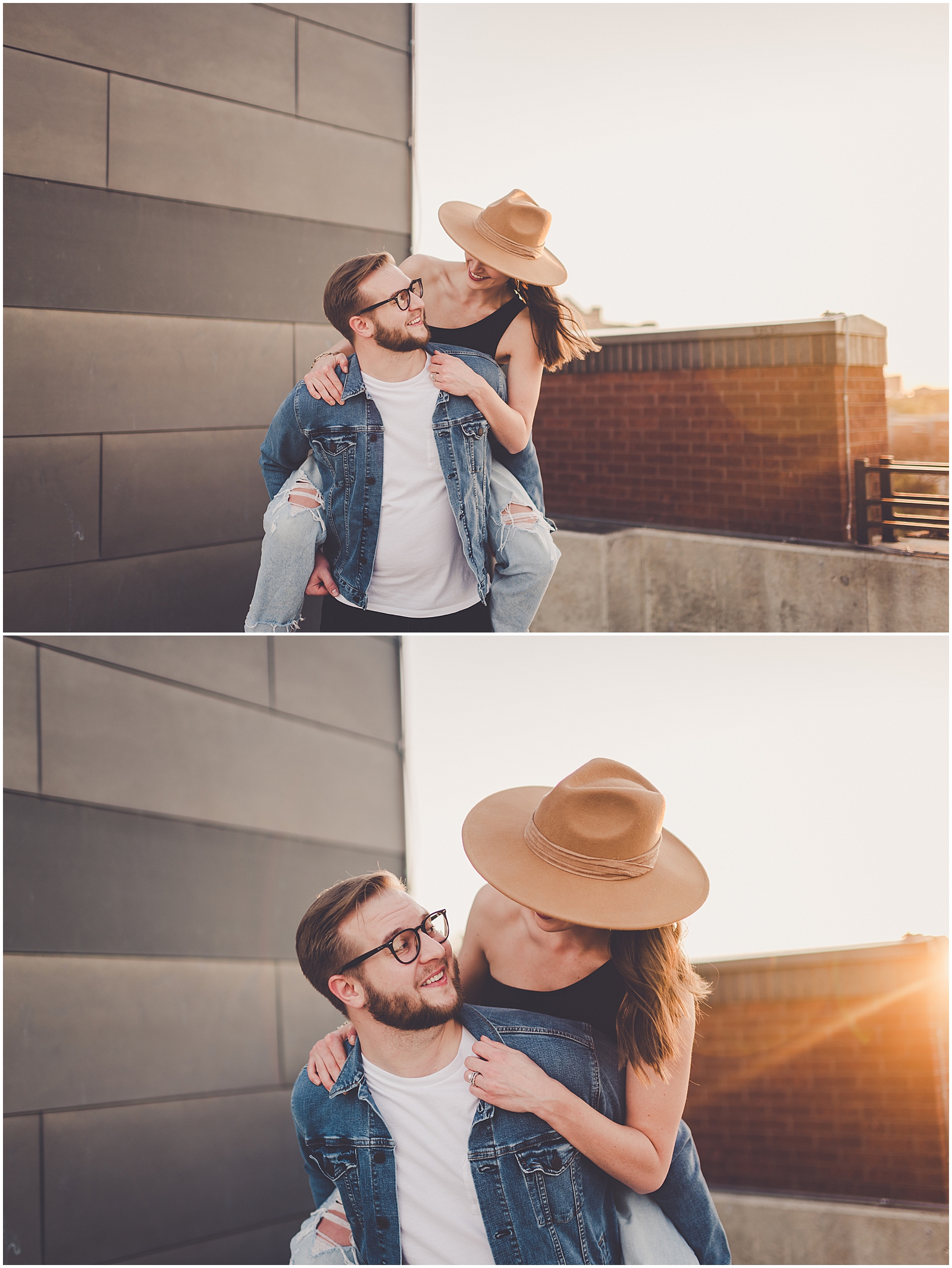 Rooftop anniversary photos at The Historic Pearl in San Antonio in Texas with Chicagoland wedding photographer Kara Evans Photographer.