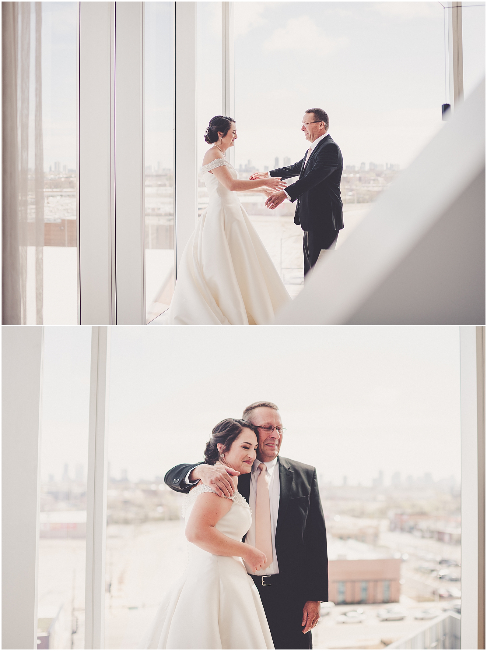 Kim and Josh's elegant spring Greenhouse Loft wedding in Chicago, Illinois with Chicagoland wedding photographer Kara Evans Photographer - Hotel at Midtown wedding photos.