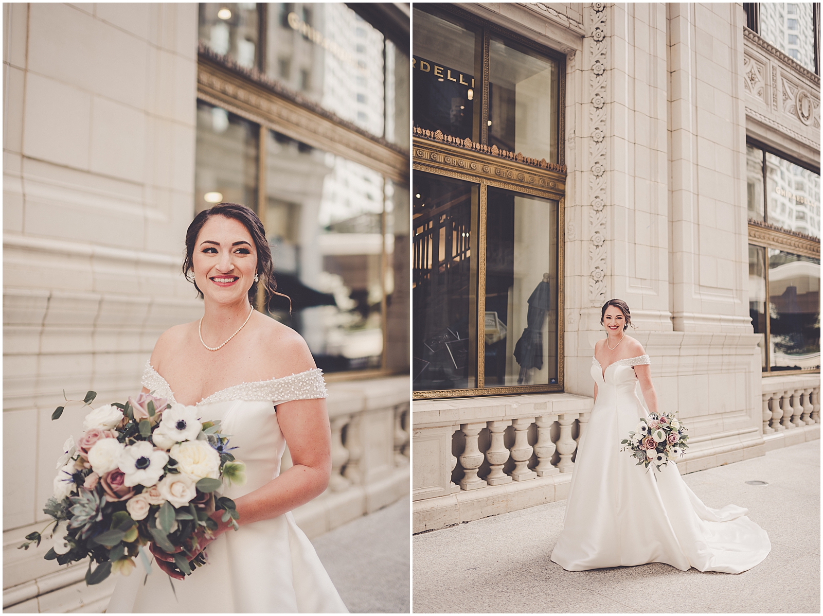 Kim and Josh's elegant spring Greenhouse Loft wedding in Chicago, Illinois with Chicagoland wedding photographer Kara Evans Photographer.