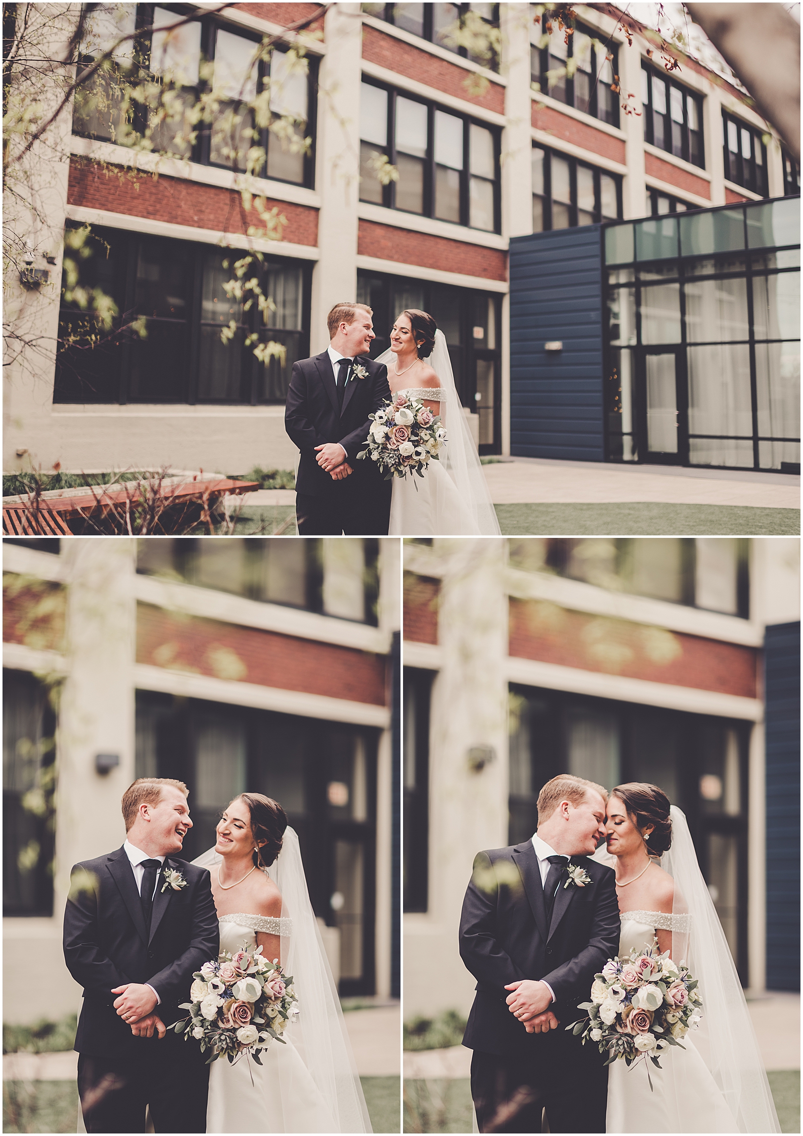 Kim and Josh's elegant spring Greenhouse Loft wedding in Chicago, Illinois with Chicagoland wedding photographer Kara Evans Photographer.