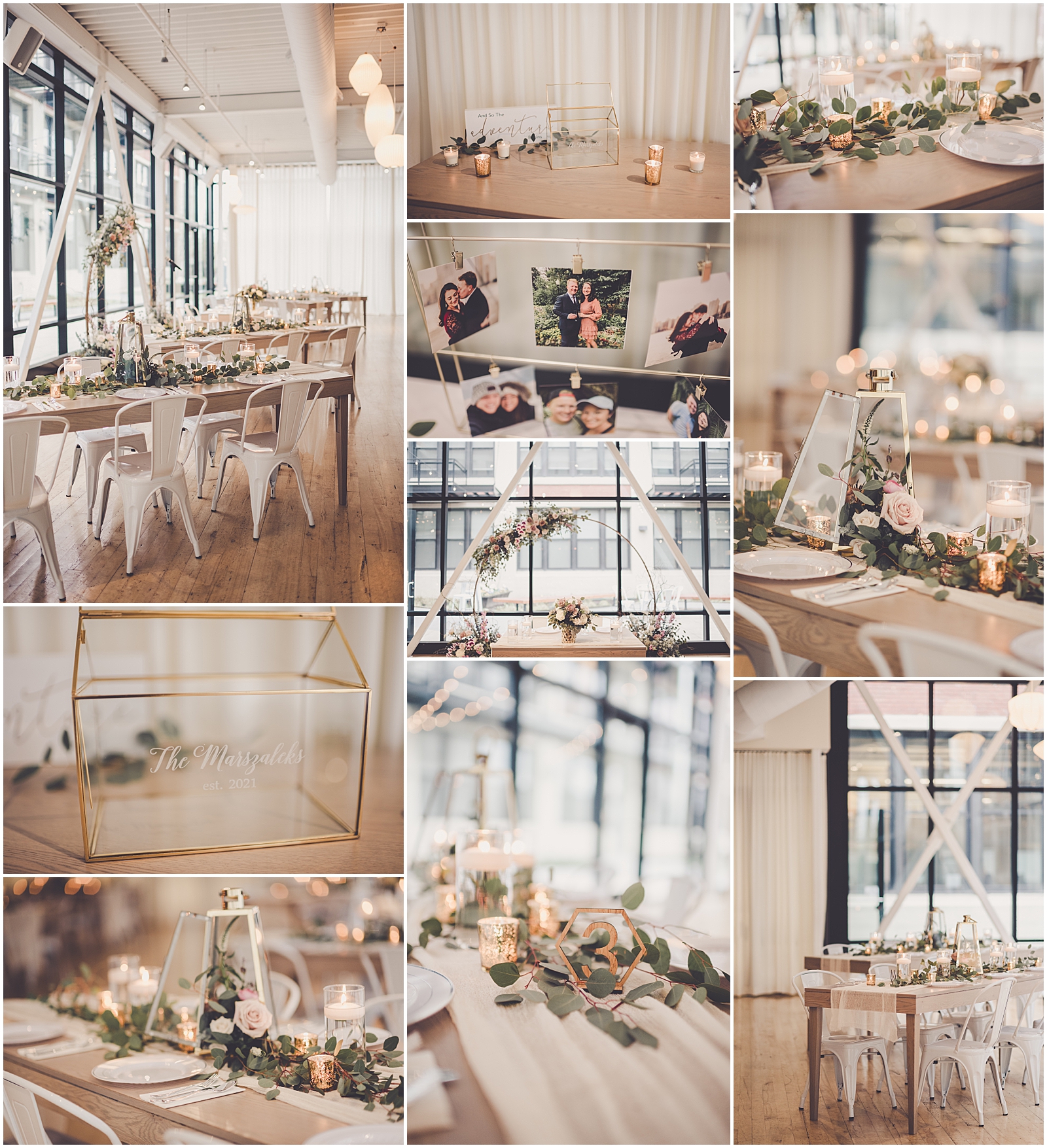 Kim and Josh's elegant spring Greenhouse Loft wedding in Chicago, Illinois with Chicagoland wedding photographer Kara Evans Photographer.