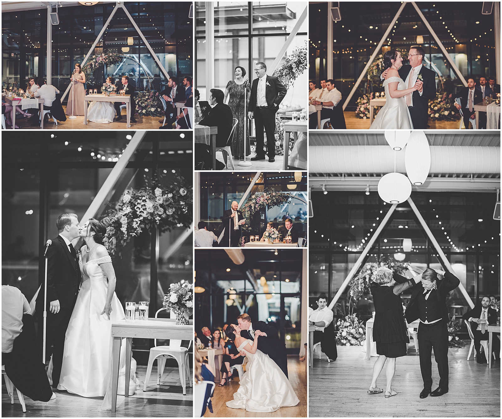 Kim and Josh's elegant spring Greenhouse Loft wedding in Chicago, Illinois with Chicagoland wedding photographer Kara Evans Photographer.