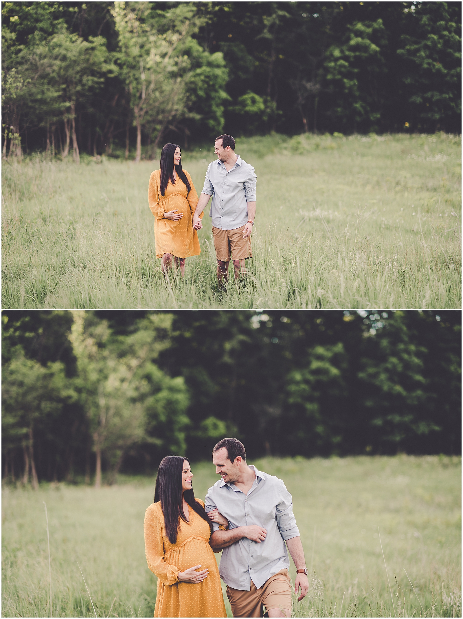 Jen and Tom's Hickory Creek Forest Preserve engagement session in Mokena with Chicagoland wedding photographer Kara Evans Photographer.