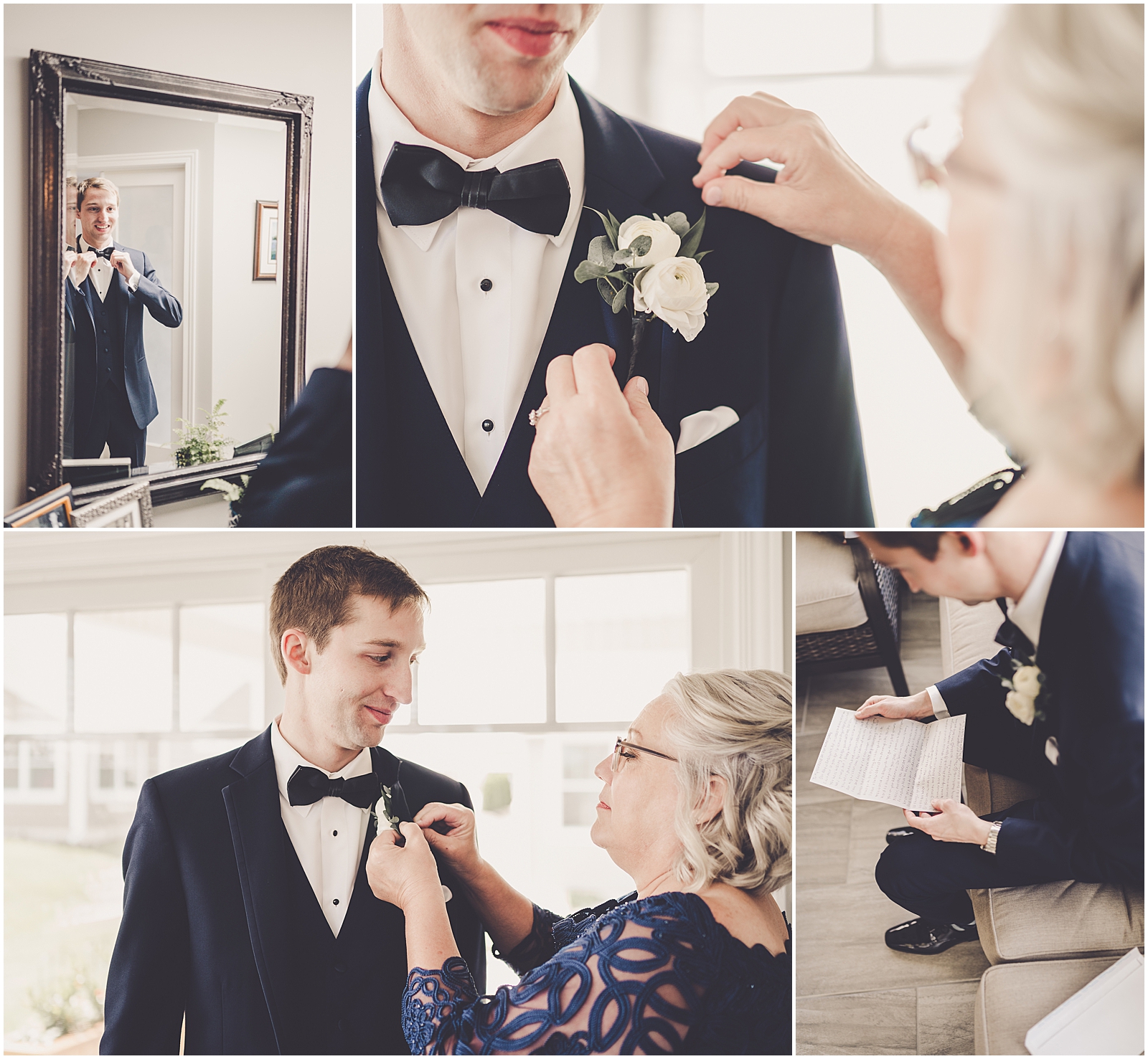 Marybeth and Ryan's dusty blue & greenery wedding at The Odyssey in Tinley Park with Chicago wedding photographer Kara Evans Photographer.