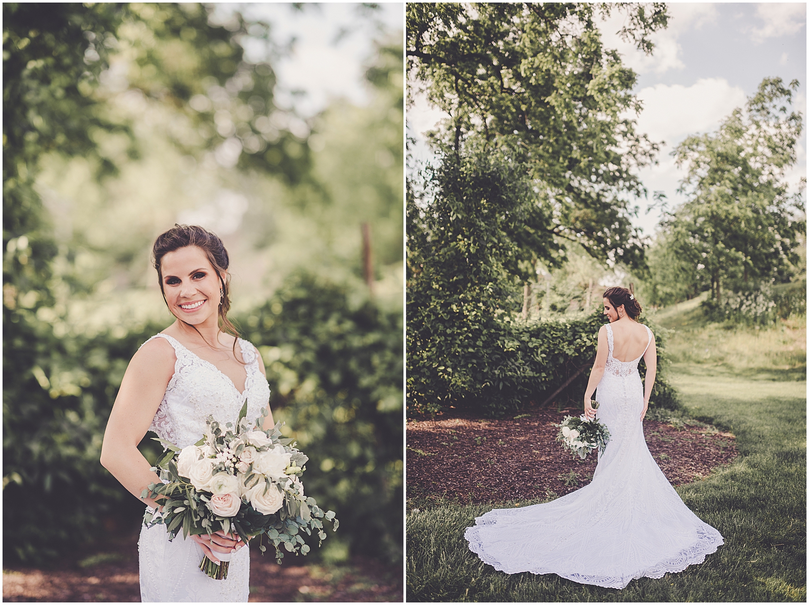 Marybeth and Ryan's dusty blue & greenery wedding at The Odyssey in Tinley Park with Chicago wedding photographer Kara Evans Photographer.