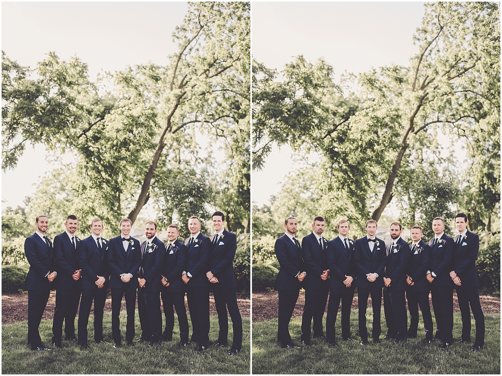 Marybeth and Ryan's dusty blue & greenery wedding at The Odyssey in Tinley Park with Chicago wedding photographer Kara Evans Photographer.