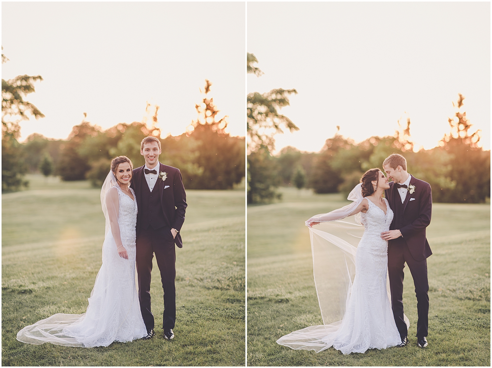 Marybeth and Ryan's dusty blue & greenery wedding at The Odyssey in Tinley Park with Chicago wedding photographer Kara Evans Photographer.